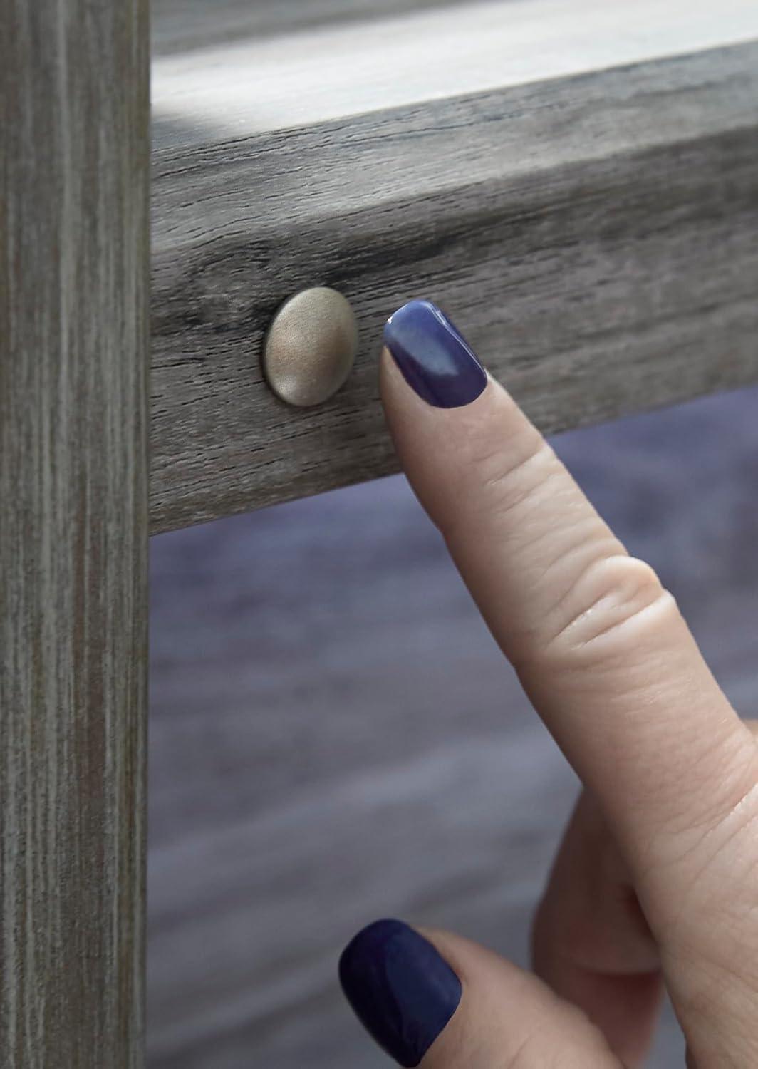 imageSignature Design by Ashley Baystorm Casual Twin Panel Bed with LED Lights Foundation or Box Spring Needed GrayGrey