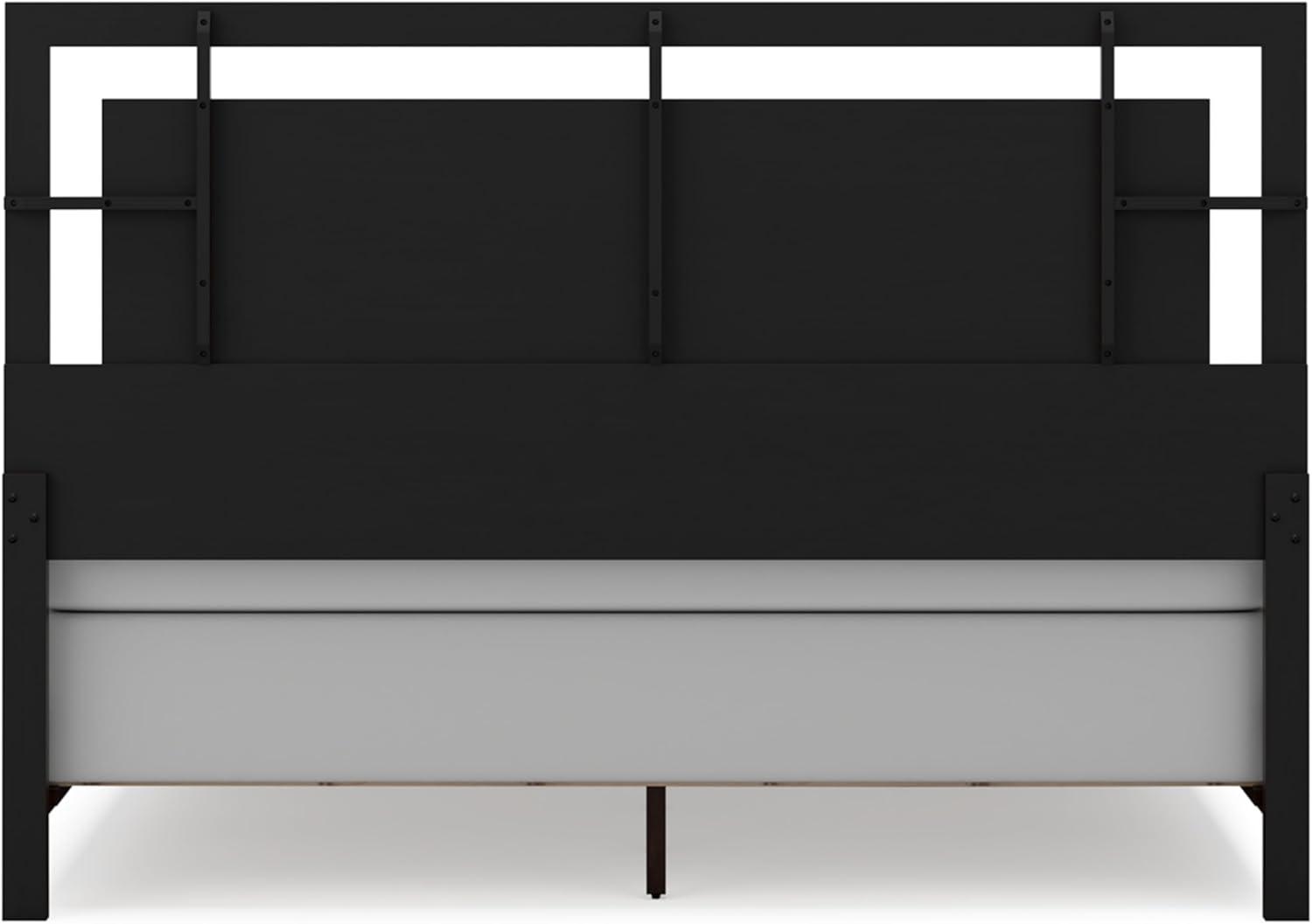 imageSignature Design by Ashley Covetown Traditional King Panel Bed Foundation or Box Spring Needed Dark BrownKing Panel Bed