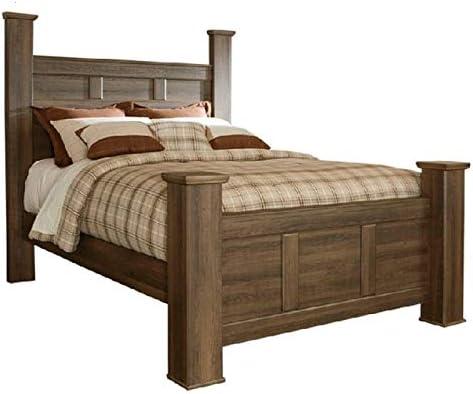 imageSignature Design by Ashley Juararo Rustic Poster Headboard ONLY KingCalifornia Weathered BrownQueen