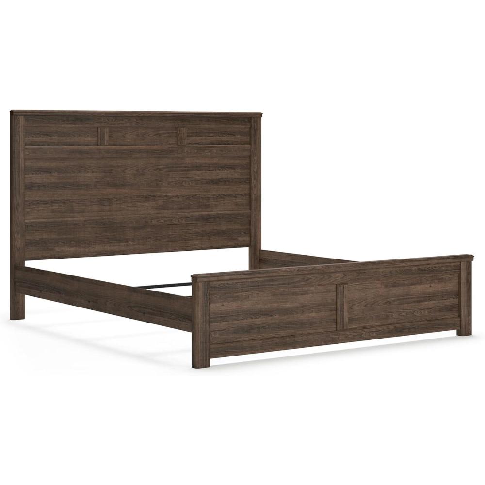 imageSignature Design by Ashley Juararo Rustic Poster Headboard ONLY KingCalifornia Weathered BrownKing