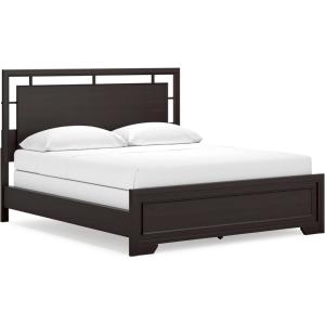 Signature Design by Ashley Covetown Traditional King Panel Bed, Foundation or Box Spring Needed, Dark Brown(California King Panel Bed)