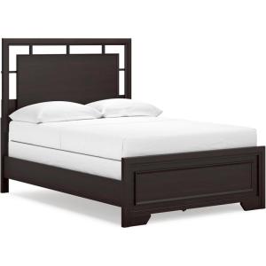 Signature Design by Ashley Covetown Traditional King Panel Bed, Foundation or Box Spring Needed, Dark Brown(Full Panel Bed)
