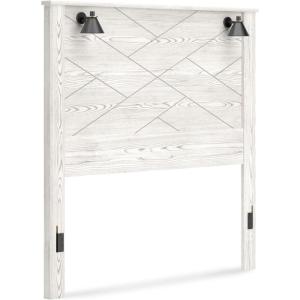 Signature Design by Ashley Gerridan Coastal Panel Headboard with Decorative Sconce Lights ONLY, King, White(White)