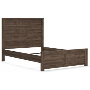 Signature Design by Ashley Juararo Rustic Poster Headboard ONLY, King/California, Weathered Brown(Queen)