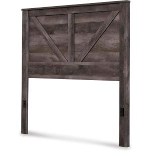 Signature Design by Ashley Wynnlow King Crossbuck Panel Headboard, Rustic Gray(Gray)