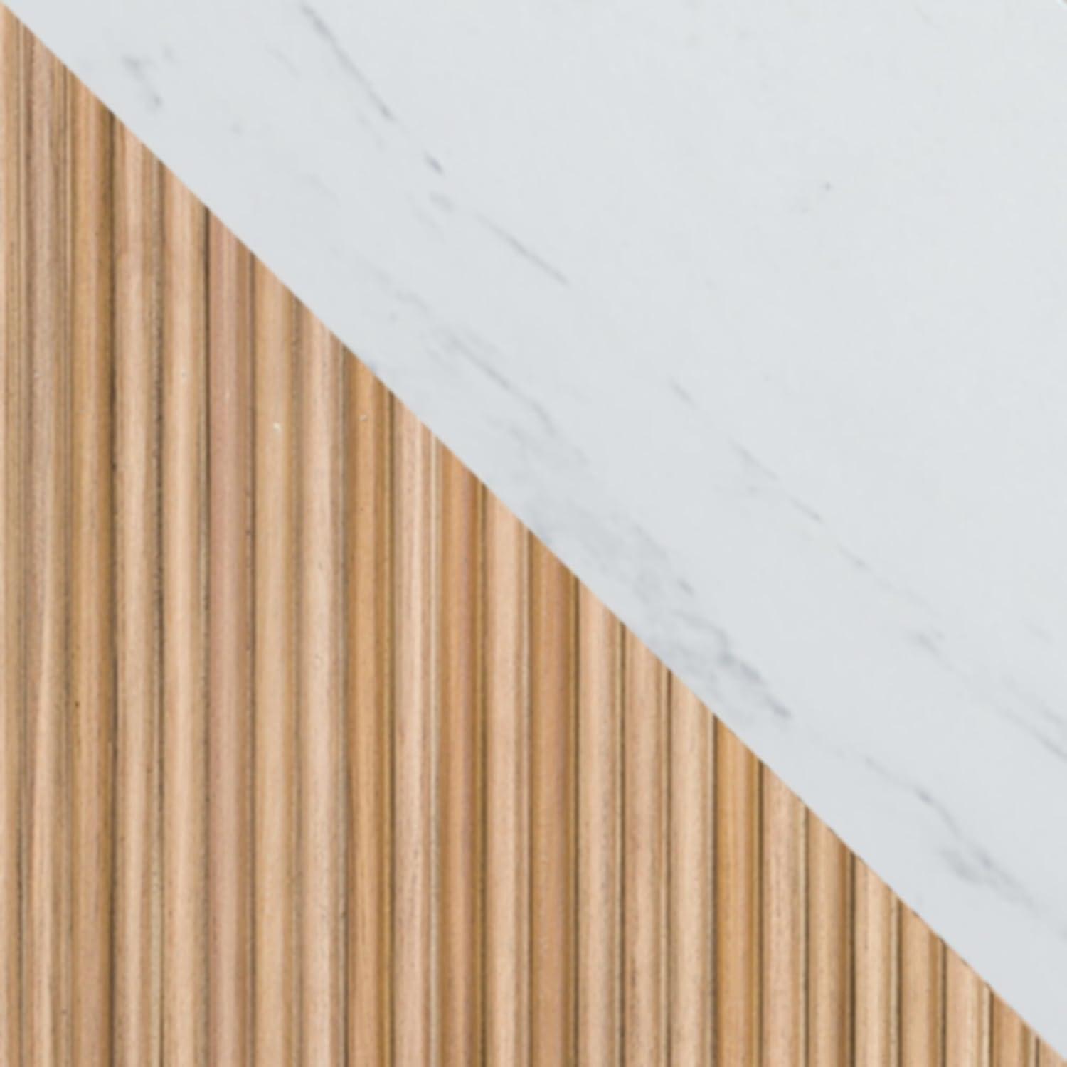 imageSignature Design by Ashley Camdill Modern 80 TV Stand with Electric Fireplace for TVs up to 91 Light BrownWhiteTV Stand