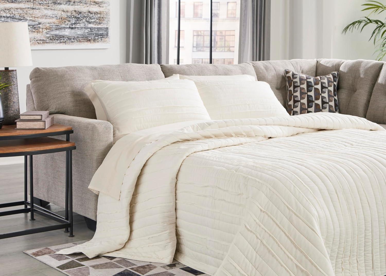 imageSignature Design by Ashley Casual Avaliyah UShape LeftArm Facing 6Piece Sectional with Chaise and Reversible Cushion GrayLight Gray