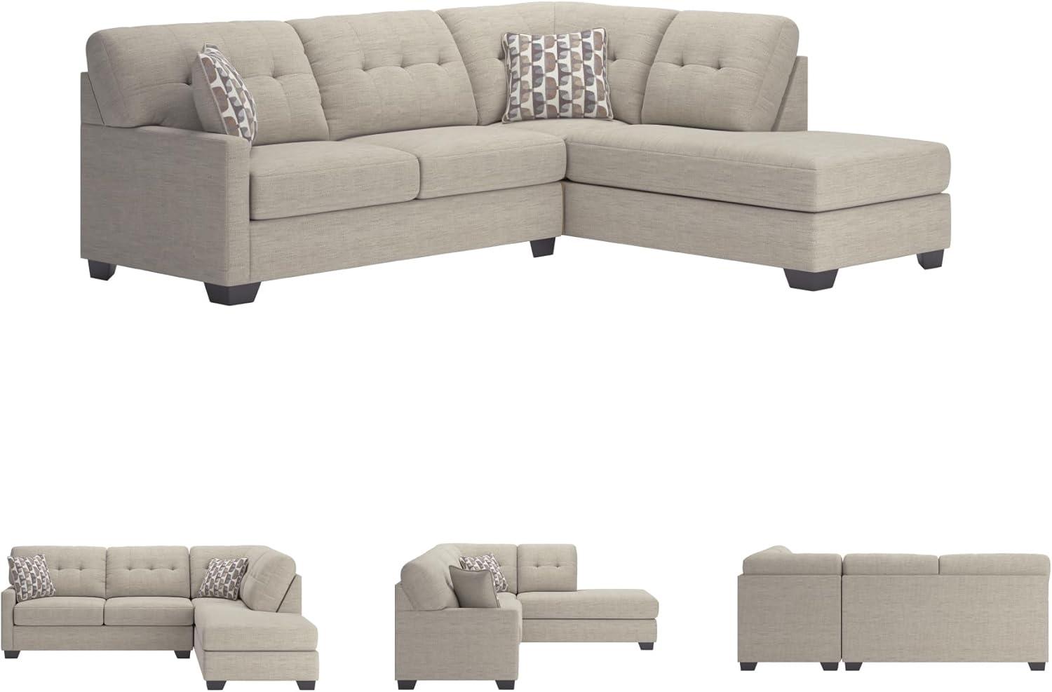 imageSignature Design by Ashley Casual Avaliyah UShape LeftArm Facing 6Piece Sectional with Chaise and Reversible Cushion GrayLight Gray