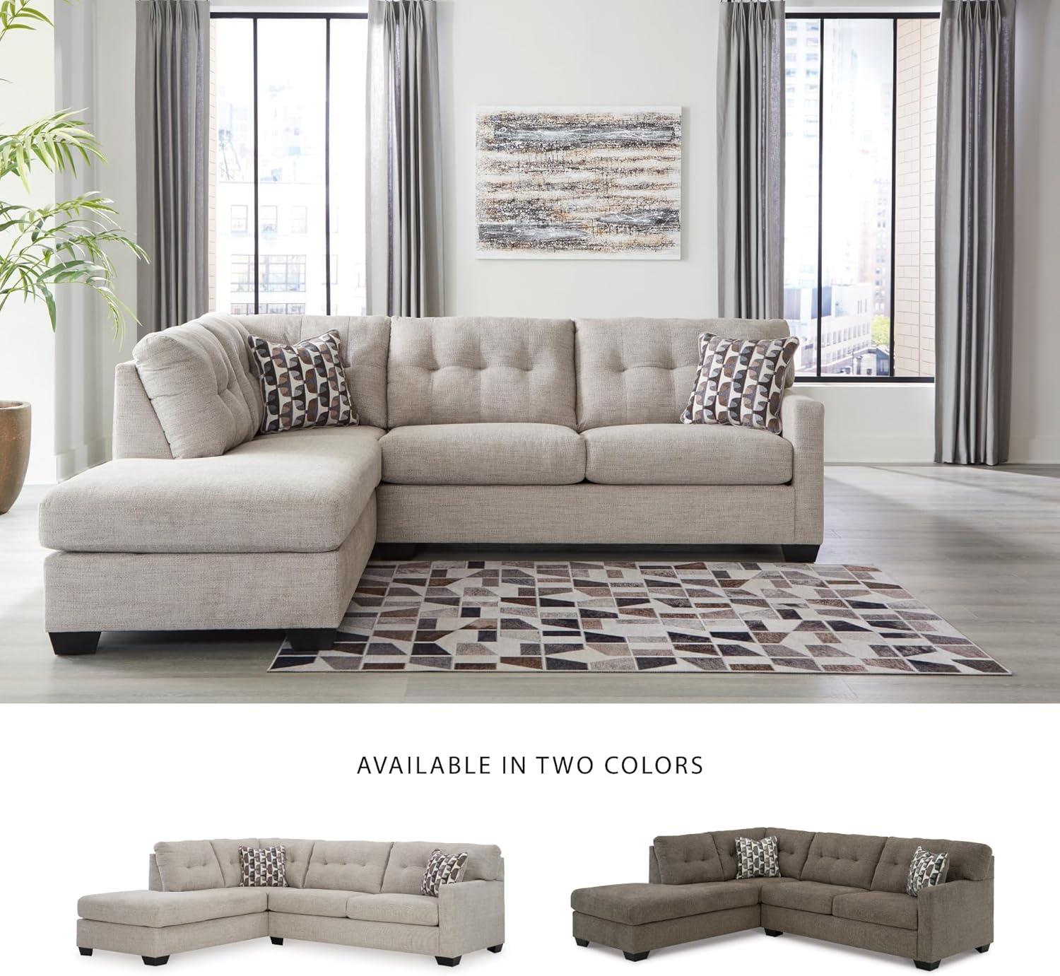 imageSignature Design by Ashley Casual Avaliyah UShape LeftArm Facing 6Piece Sectional with Chaise and Reversible Cushion GrayLight Gray