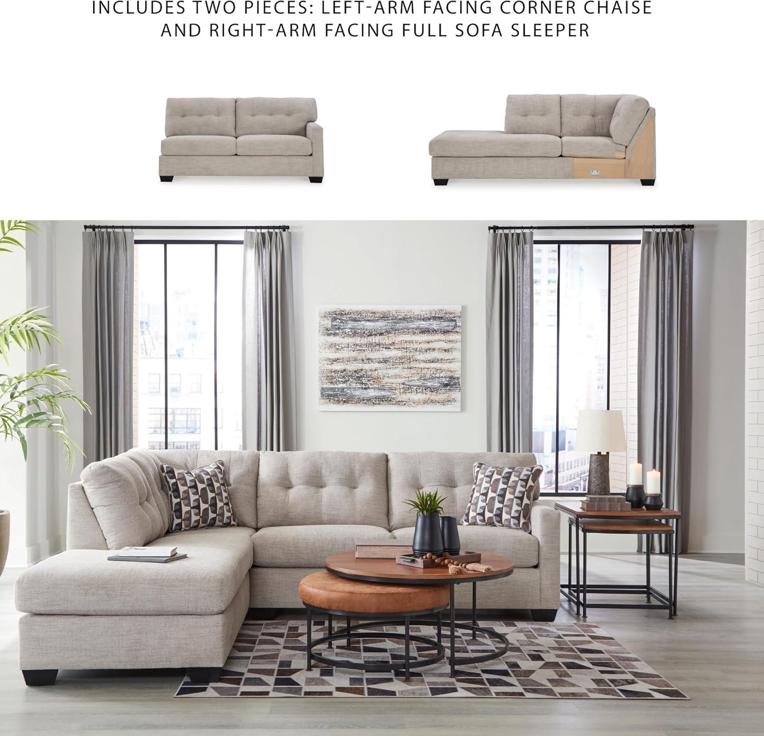 imageSignature Design by Ashley Casual Avaliyah UShape LeftArm Facing 6Piece Sectional with Chaise and Reversible Cushion GrayLight Gray