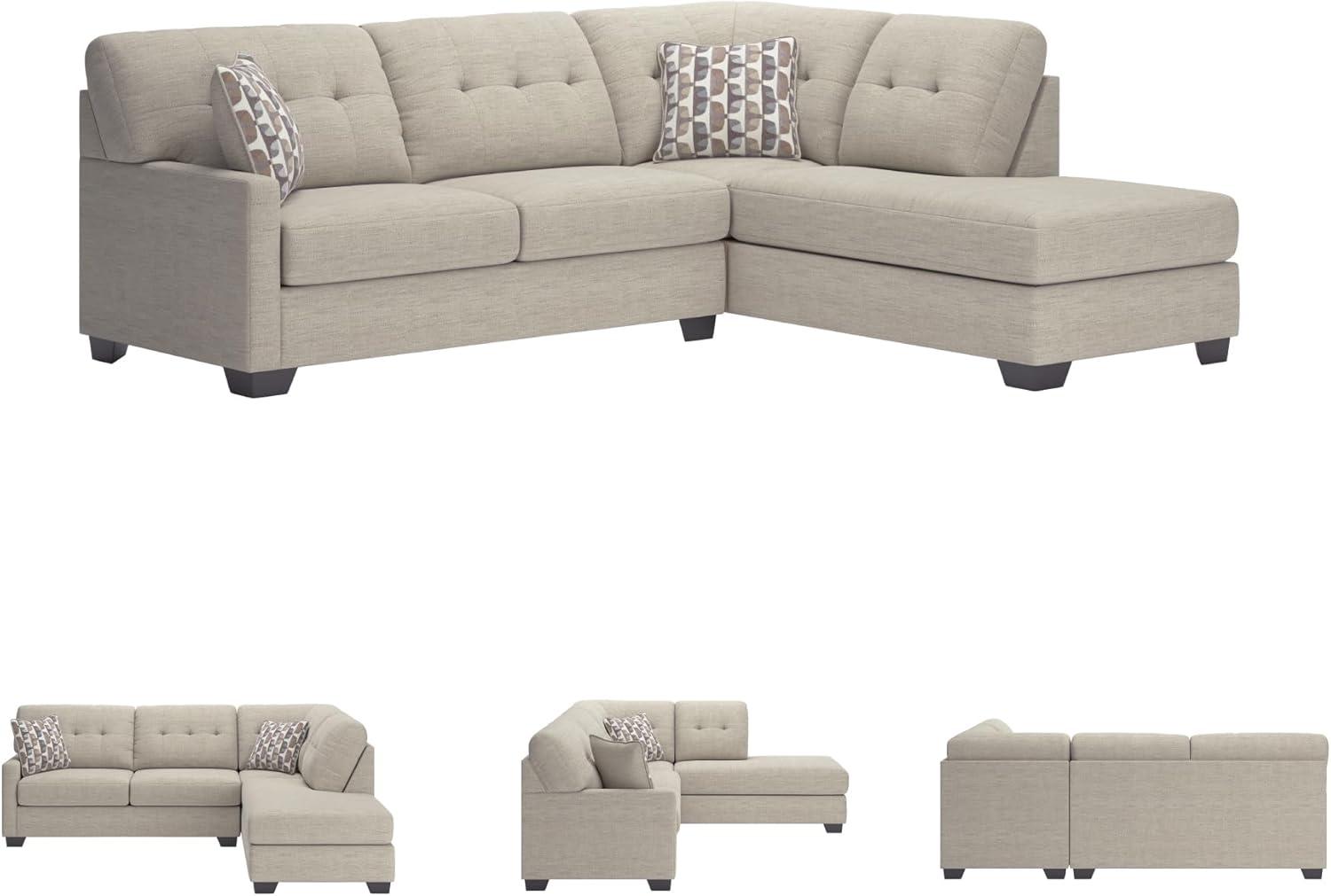 imageSignature Design by Ashley Casual Avaliyah UShape LeftArm Facing 6Piece Sectional with Chaise and Reversible Cushion GrayLight Gray