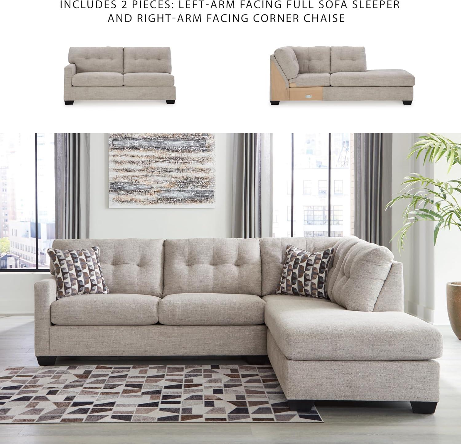imageSignature Design by Ashley Casual Avaliyah UShape LeftArm Facing 6Piece Sectional with Chaise and Reversible Cushion GrayLight Gray