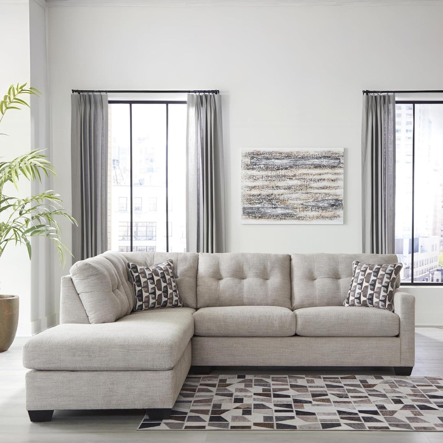 imageSignature Design by Ashley Casual Avaliyah UShape LeftArm Facing 6Piece Sectional with Chaise and Reversible Cushion GrayLight Gray