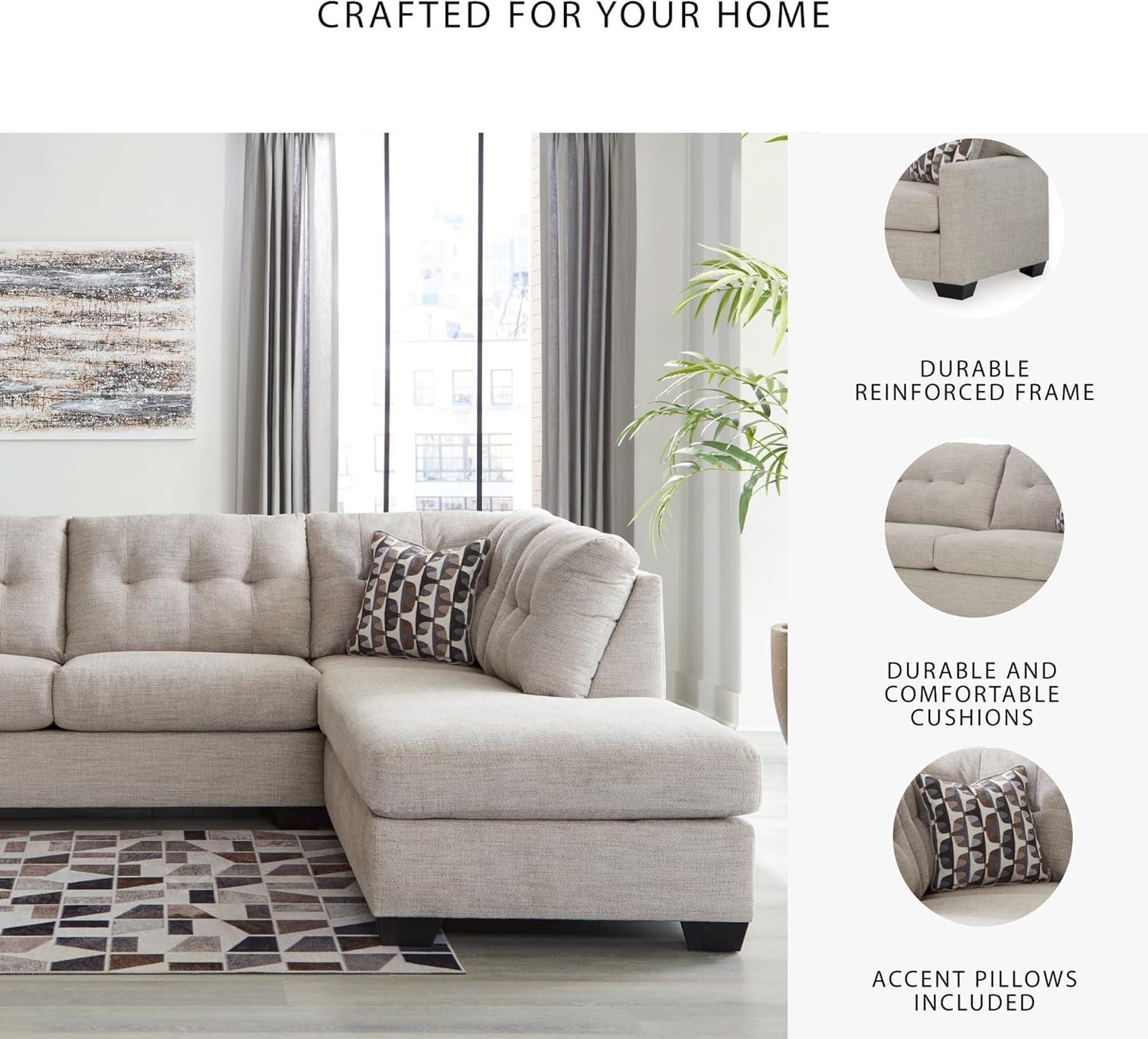 imageSignature Design by Ashley Casual Avaliyah UShape LeftArm Facing 6Piece Sectional with Chaise and Reversible Cushion GrayLight Gray