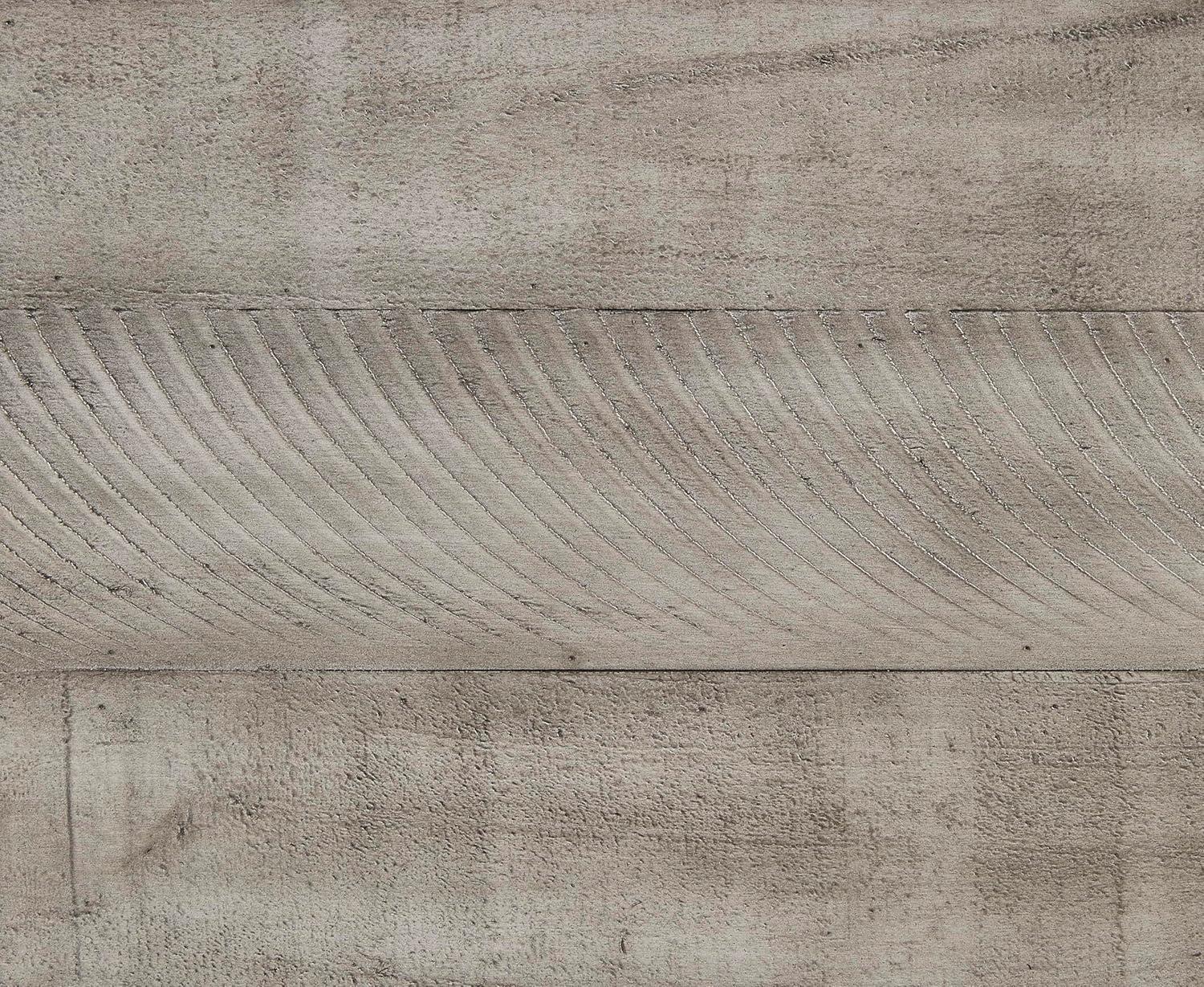 imageSignature Design by Ashley Krystanza Rustic 92 TV Stand with Electric Fireplace for TVs up to 105 GrayGrey