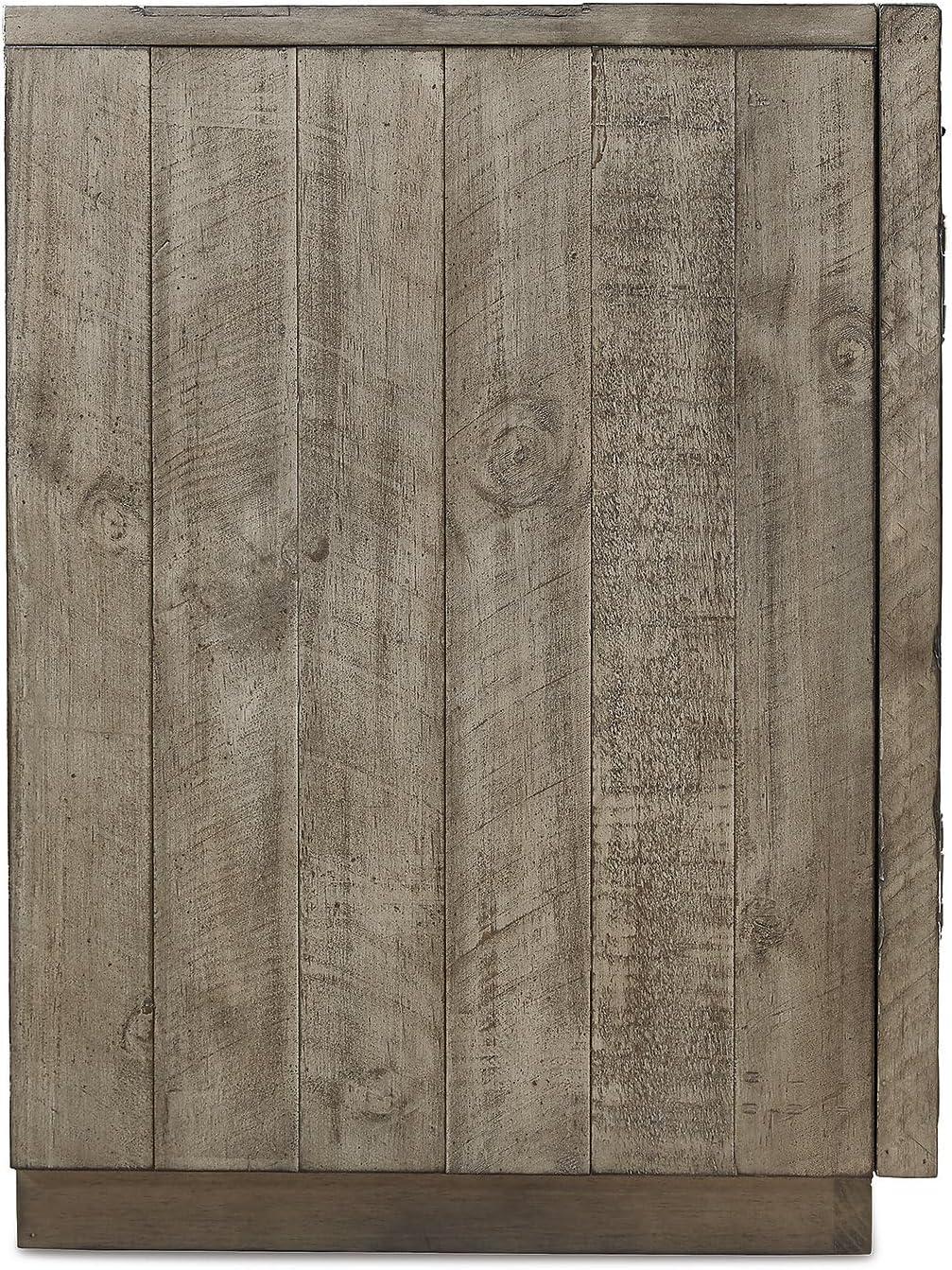 imageSignature Design by Ashley Krystanza Rustic 92 TV Stand with Electric Fireplace for TVs up to 105 GrayGrey