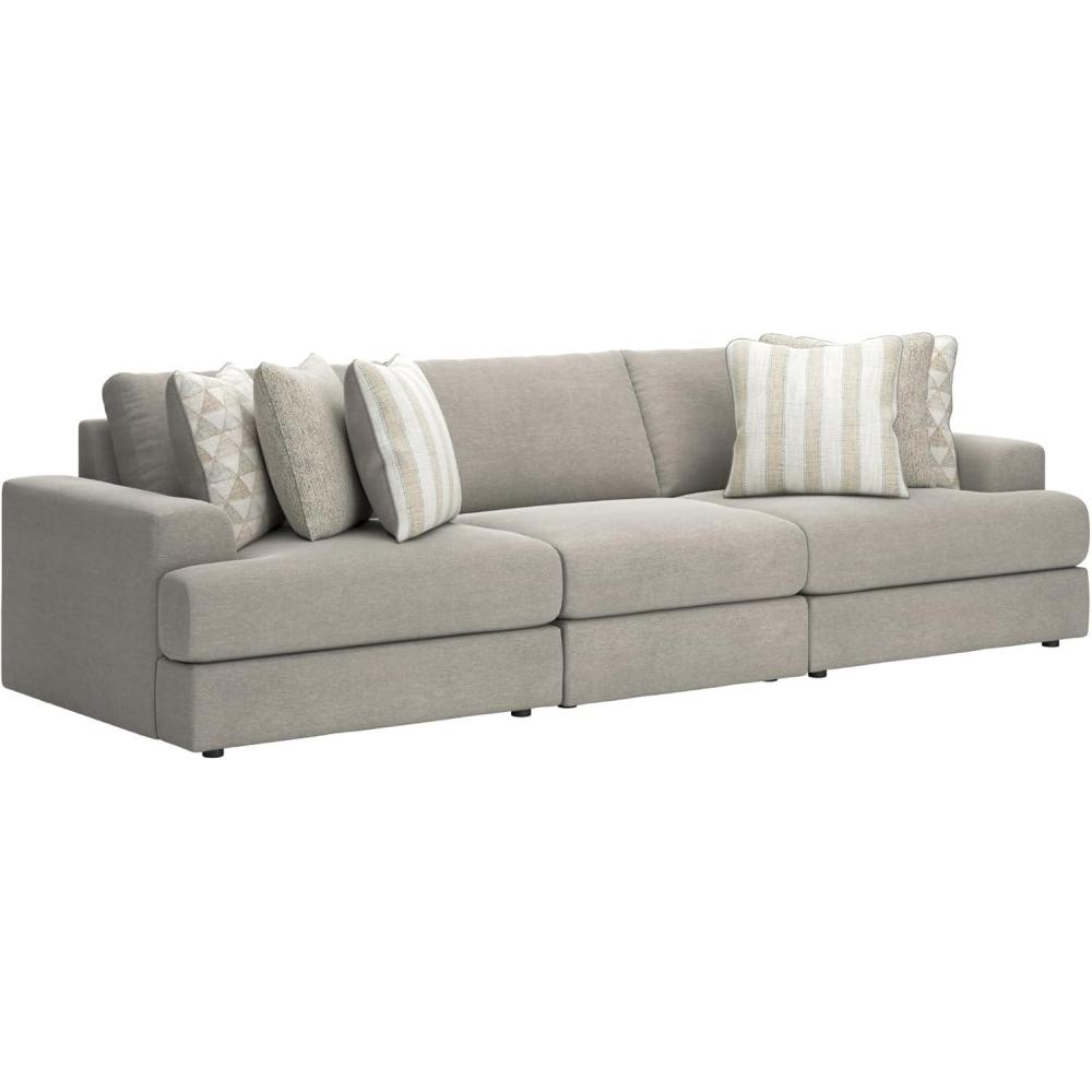 imageSignature Design by Ashley Casual Avaliyah UShape LeftArm Facing 6Piece Sectional with Chaise and Reversible Cushion GrayGrey