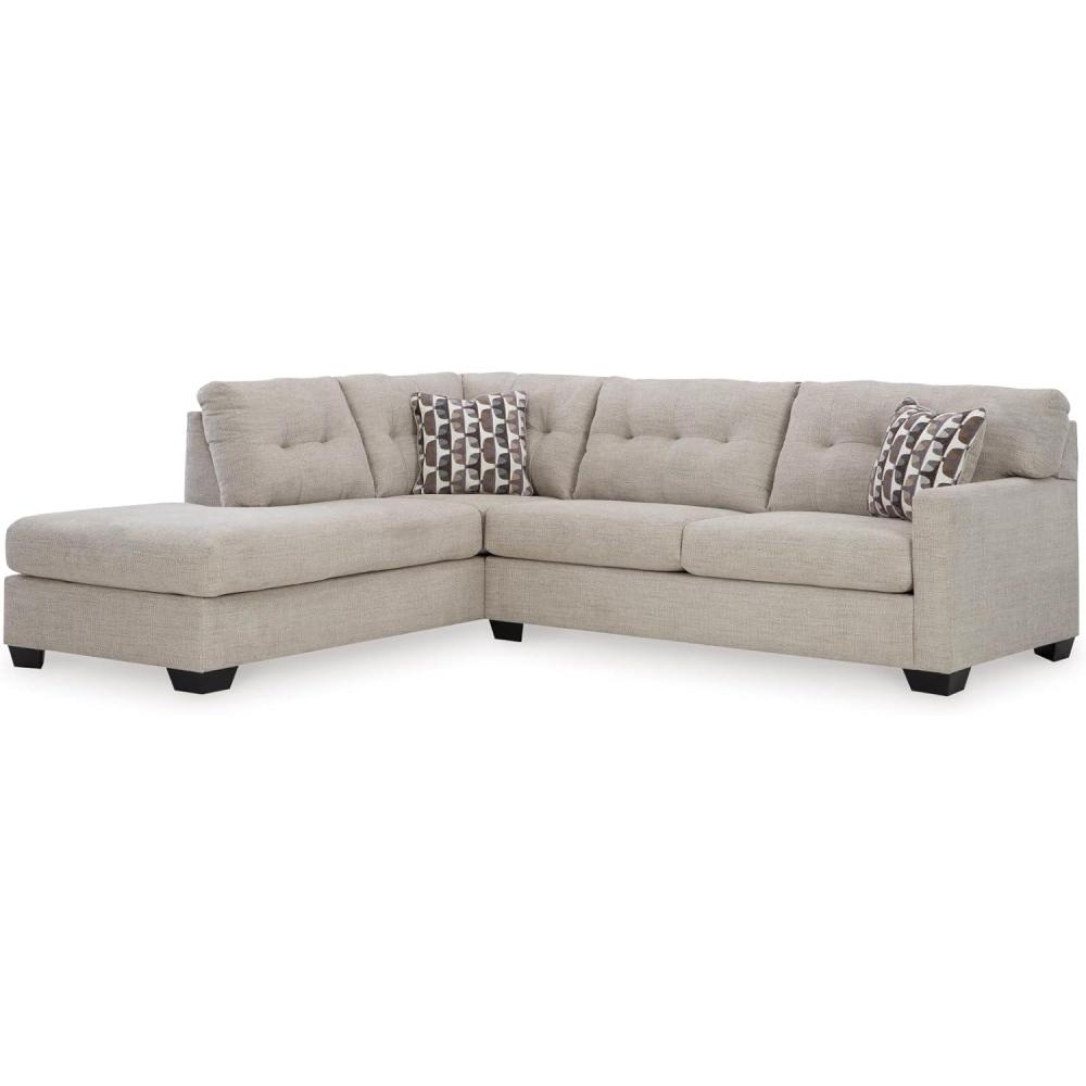 imageSignature Design by Ashley Casual Avaliyah UShape LeftArm Facing 6Piece Sectional with Chaise and Reversible Cushion GrayLight Gray