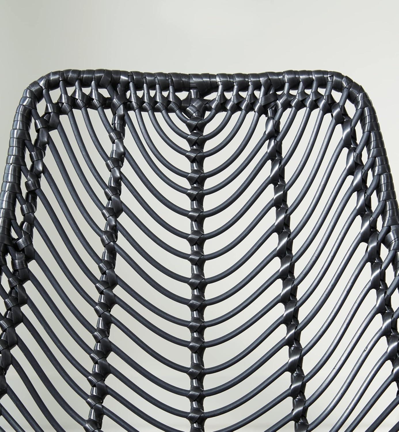 imageSignature Design by Ashley Angentree Bohemian 29 Bar Height Upholstered Barstool BlackBlack