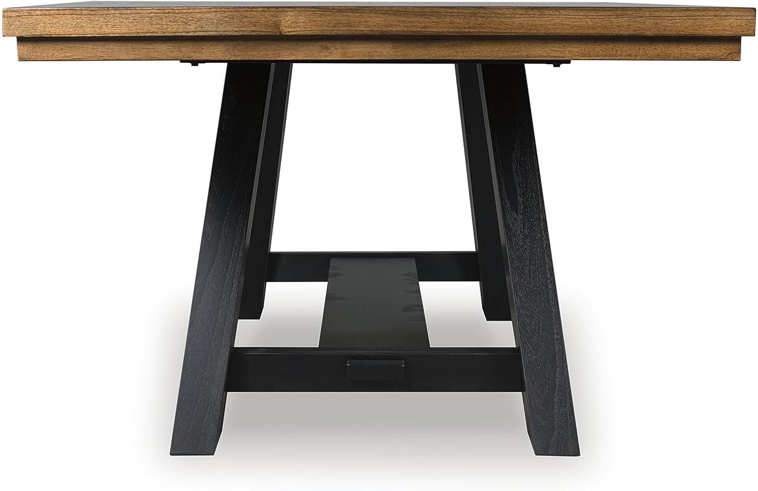 imageSignature Design by Ashley Chadworth Farmhouse Dining Table with Pedestal Base WhiteDining Extension Table