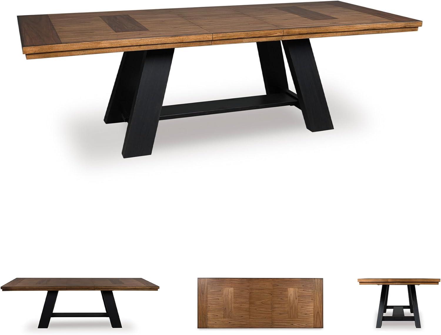 imageSignature Design by Ashley Chadworth Farmhouse Dining Table with Pedestal Base WhiteDining Extension Table