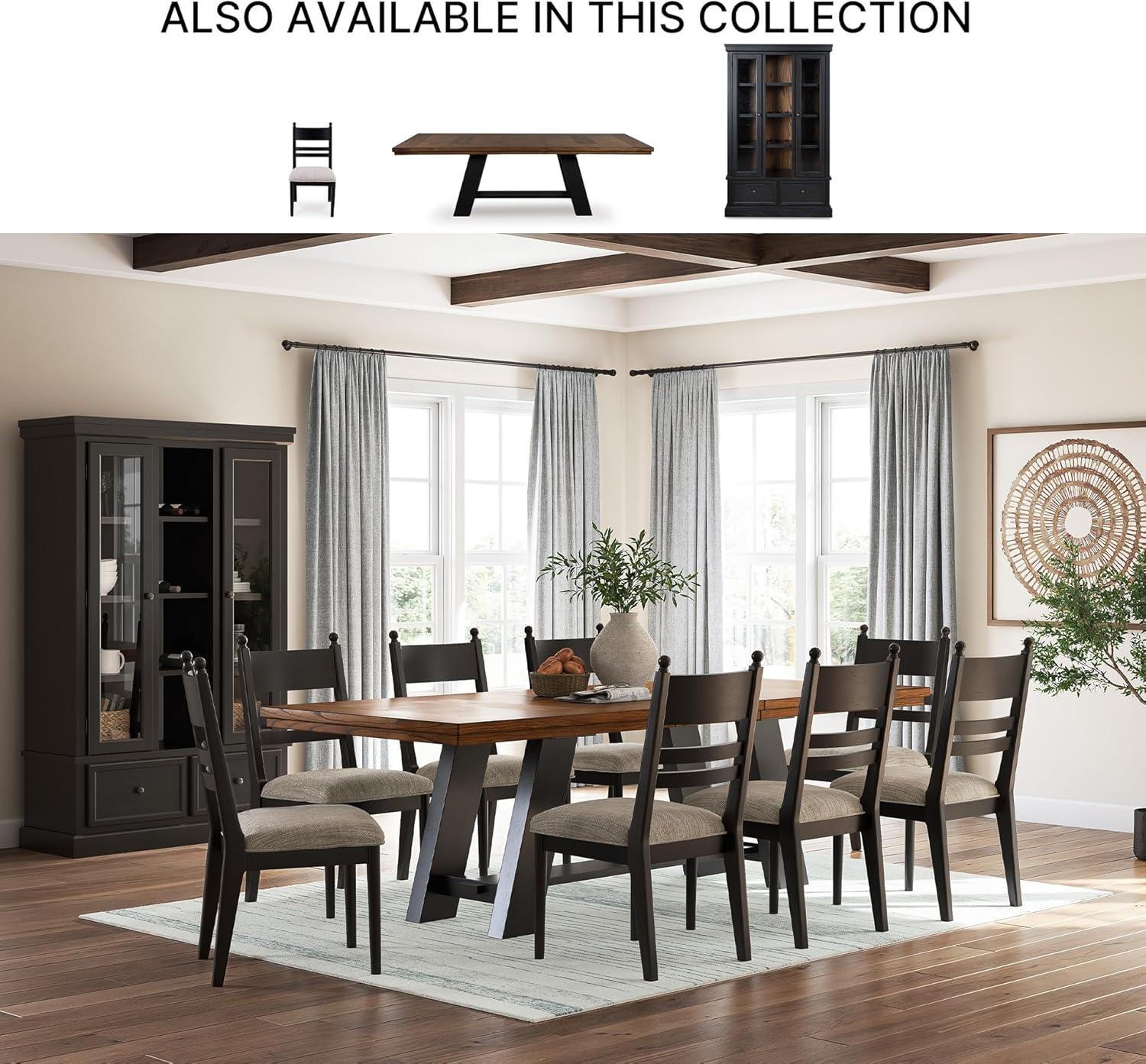 imageSignature Design by Ashley Chadworth Farmhouse Dining Table with Pedestal Base WhiteDining Extension Table