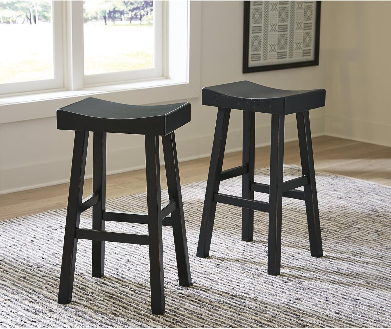 imageSignature Design by Ashley Glosco Modern Farmhouse 25 Counter Height Barstool 2 Count BlackBlack