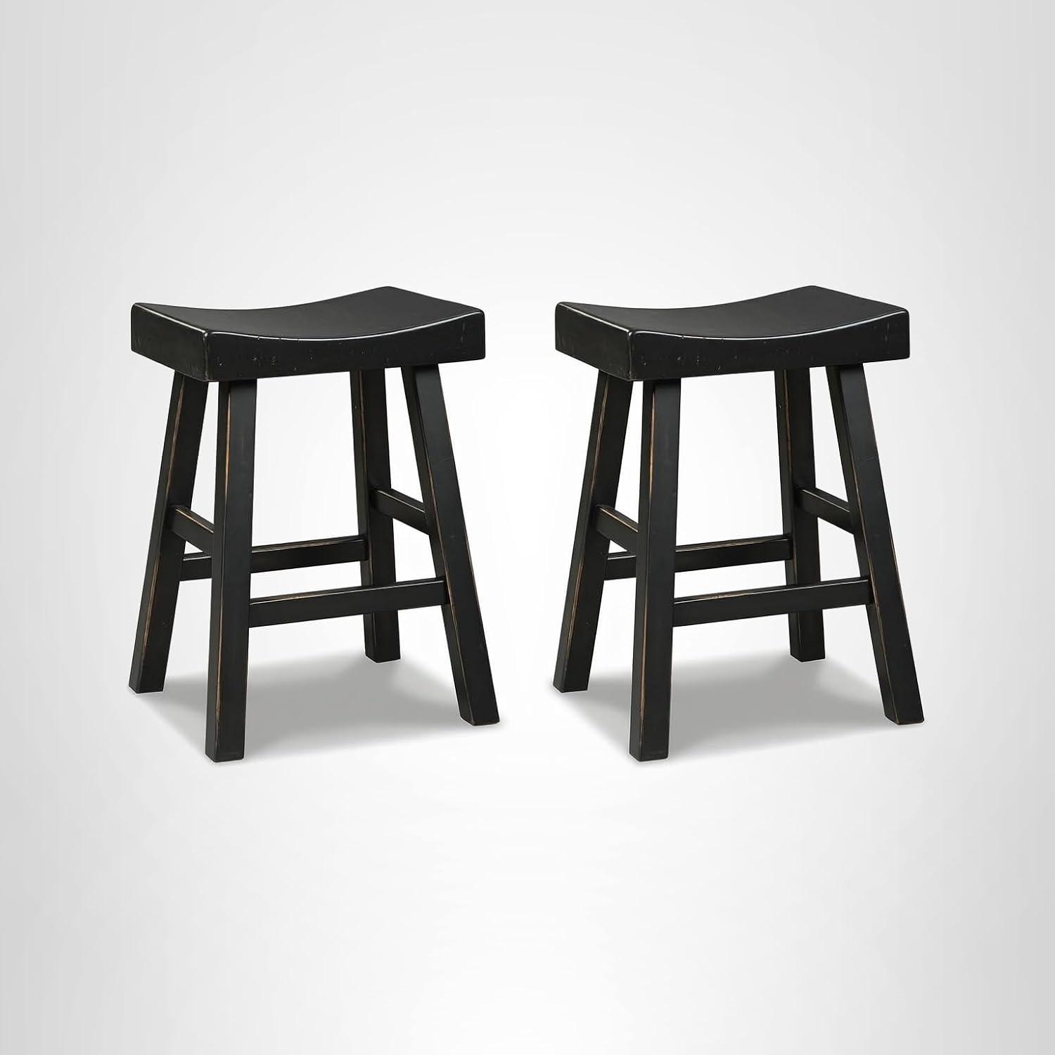 imageSignature Design by Ashley Glosco Modern Farmhouse 25 Counter Height Barstool 2 Count BlackBlack