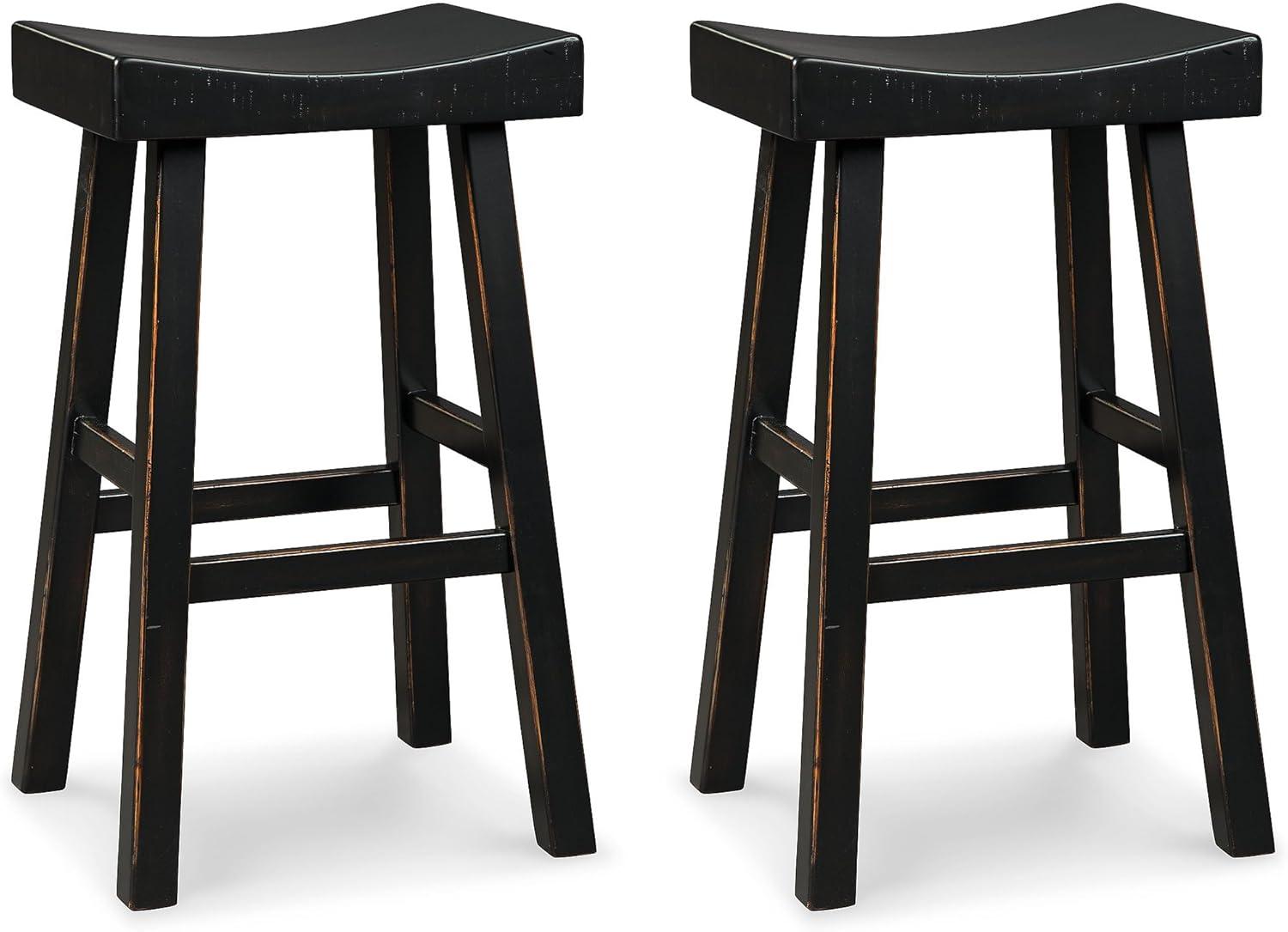 imageSignature Design by Ashley Glosco Modern Farmhouse 25 Counter Height Barstool 2 Count BlackBlack