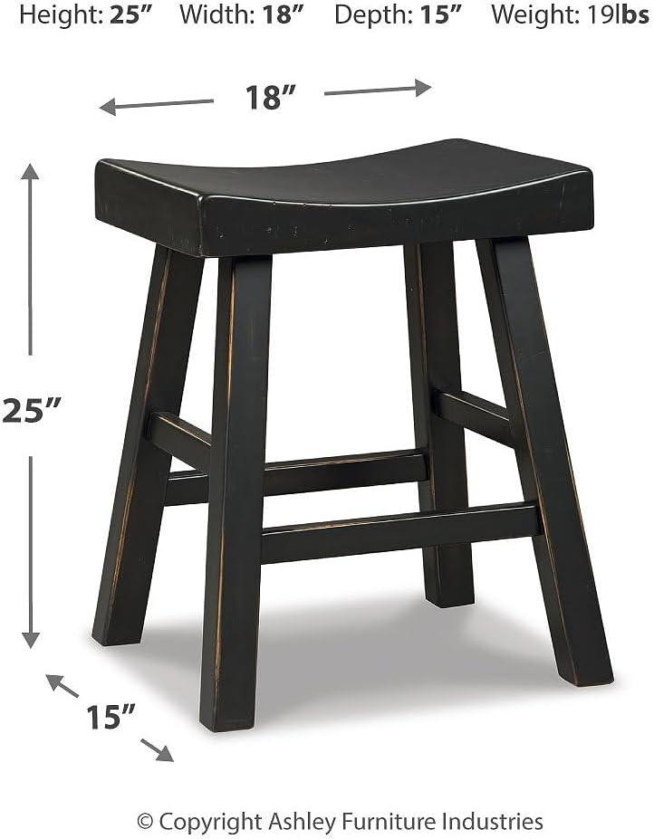 imageSignature Design by Ashley Glosco Modern Farmhouse 25 Counter Height Barstool 2 Count BlackBlack