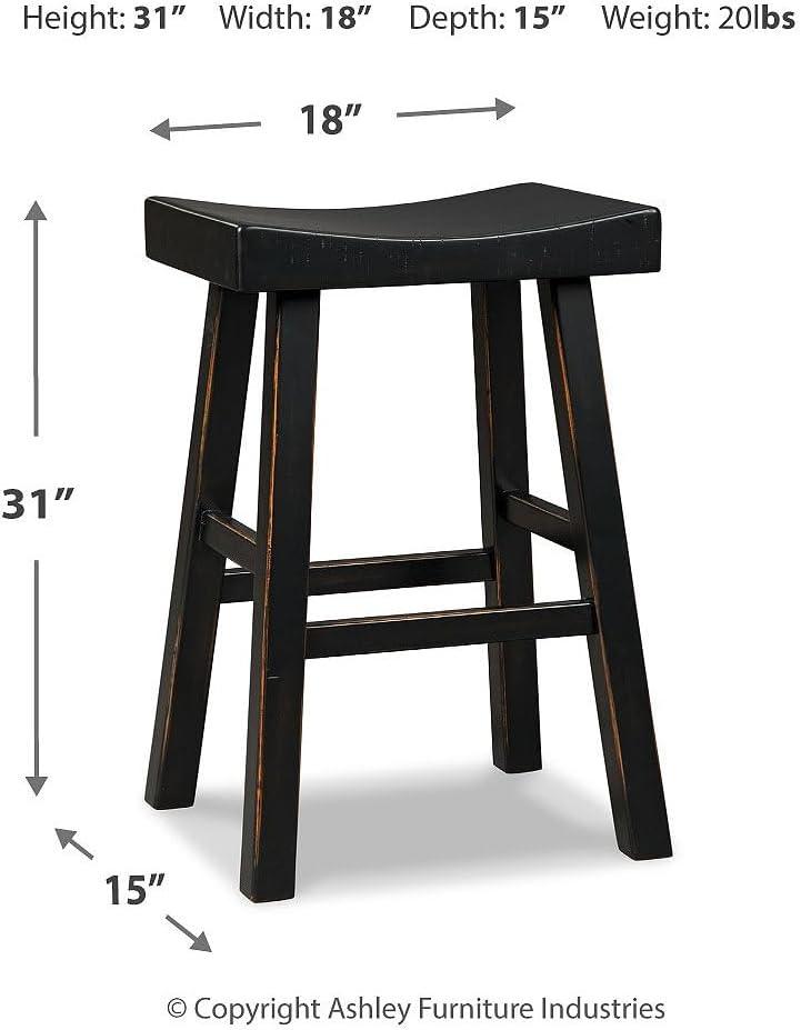 imageSignature Design by Ashley Glosco Modern Farmhouse 25 Counter Height Barstool 2 Count BlackBlack