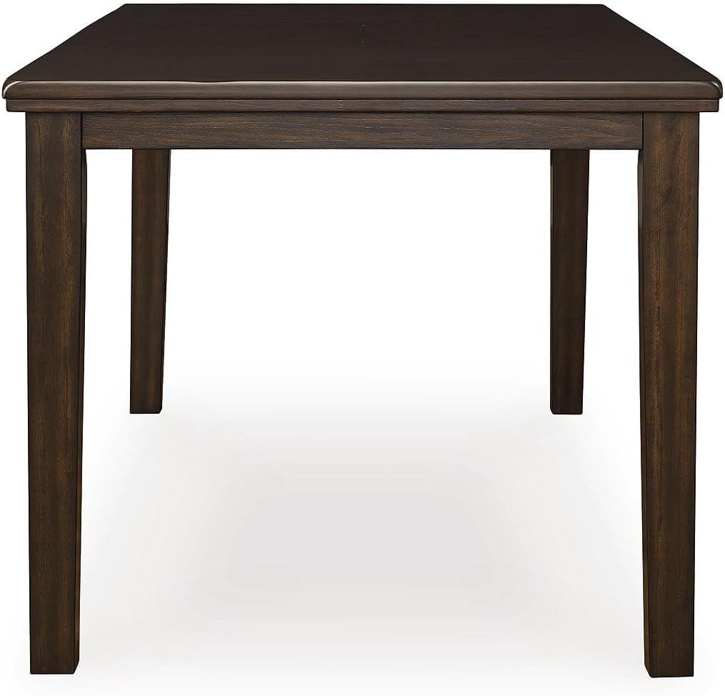 imageSignature Design by Ashley Haddigan Casual Counter Height Dining Extension Table with Distressed Finish Dark Brown