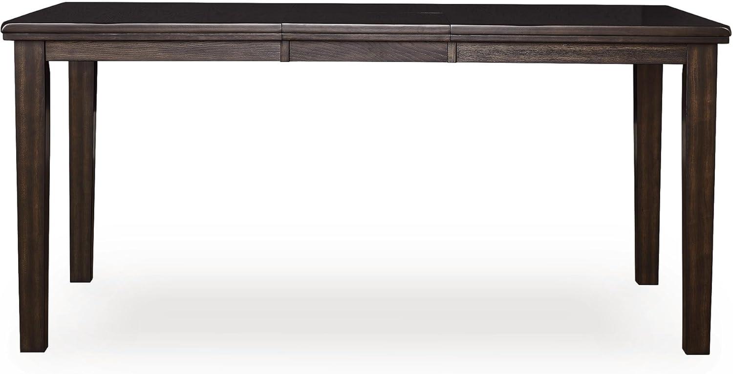 imageSignature Design by Ashley Haddigan Casual Counter Height Dining Extension Table with Distressed Finish Dark Brown