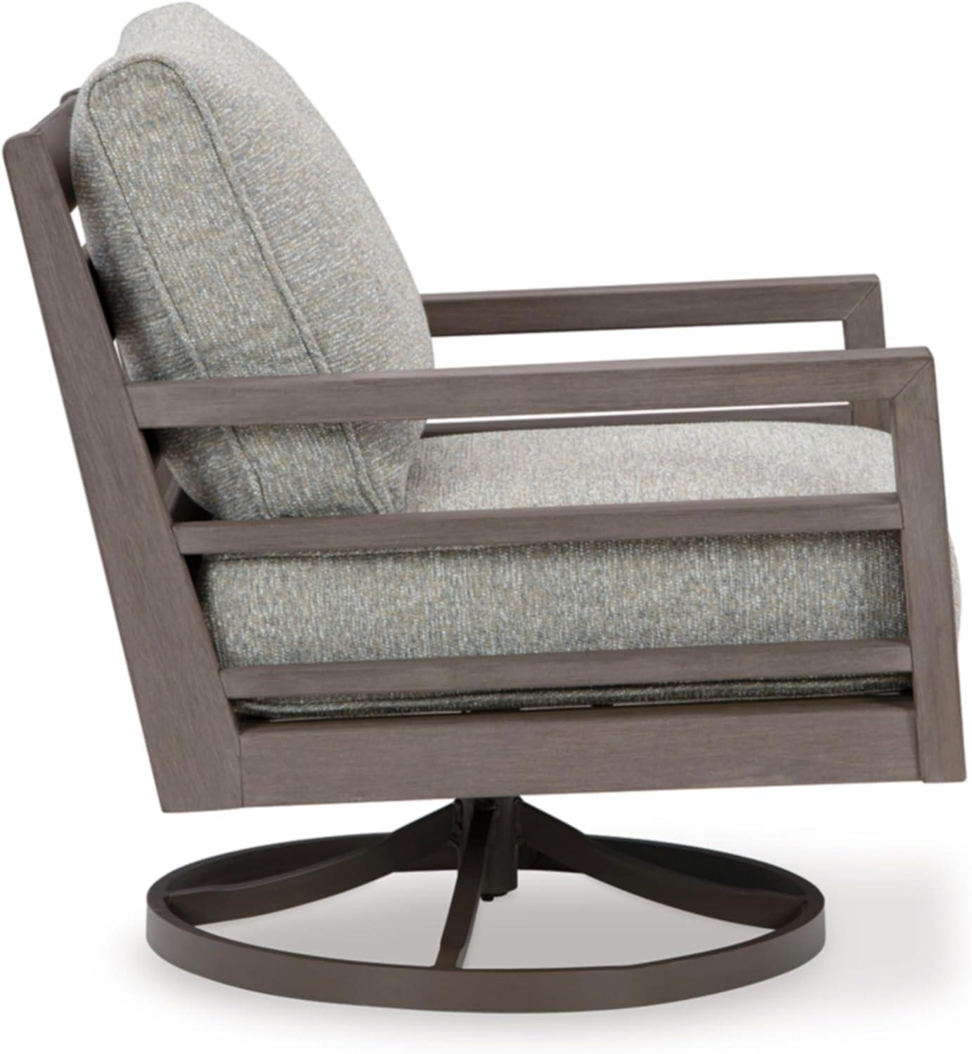 imageSignature Design by Ashley Hallow Creek Casual UV Resistant Resin Outdoor Coffee Table Light BrownDark Brown