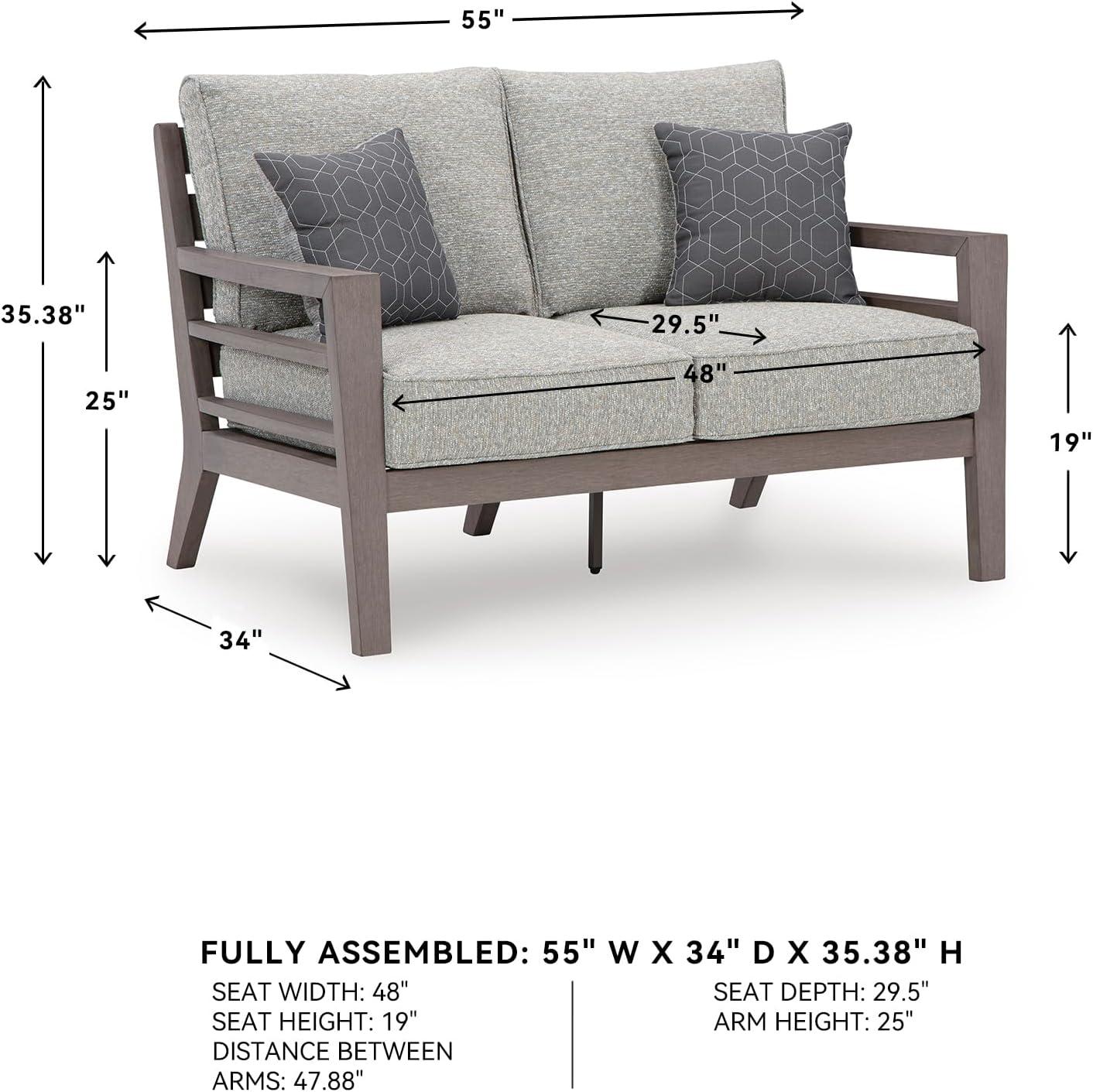 imageSignature Design by Ashley Hallow Creek Casual UV Resistant Resin Outdoor Coffee Table Light BrownDark Brown