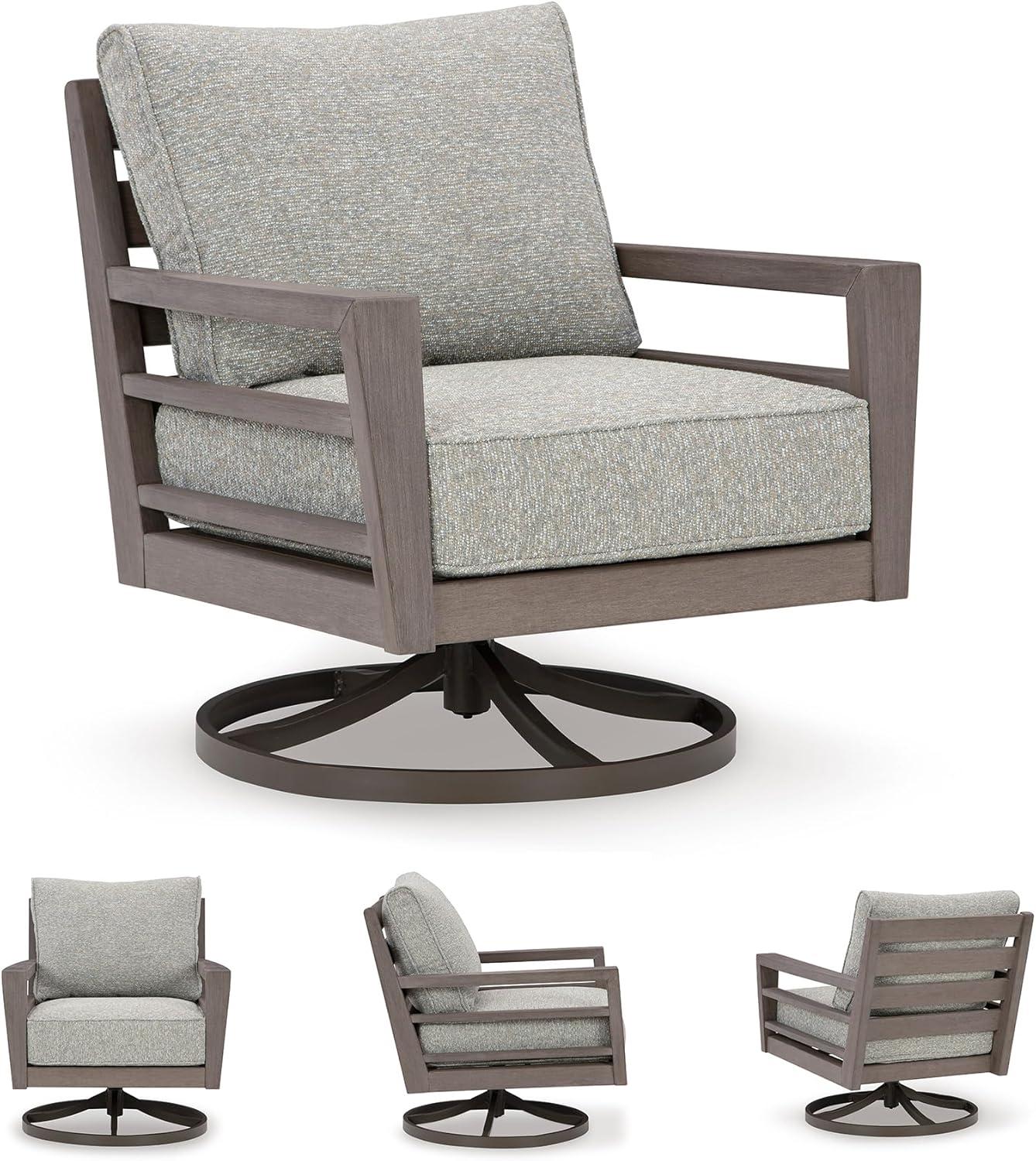 imageSignature Design by Ashley Hallow Creek Casual UV Resistant Resin Outdoor Coffee Table Light BrownDark Brown