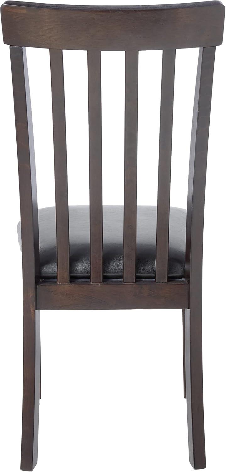 imageSignature Design by Ashley Hammis Rake Back Dining Room Chair Set of 2 Dark Brown Haddigan Traditional Upholstered Dining Room Bench Dark Brown