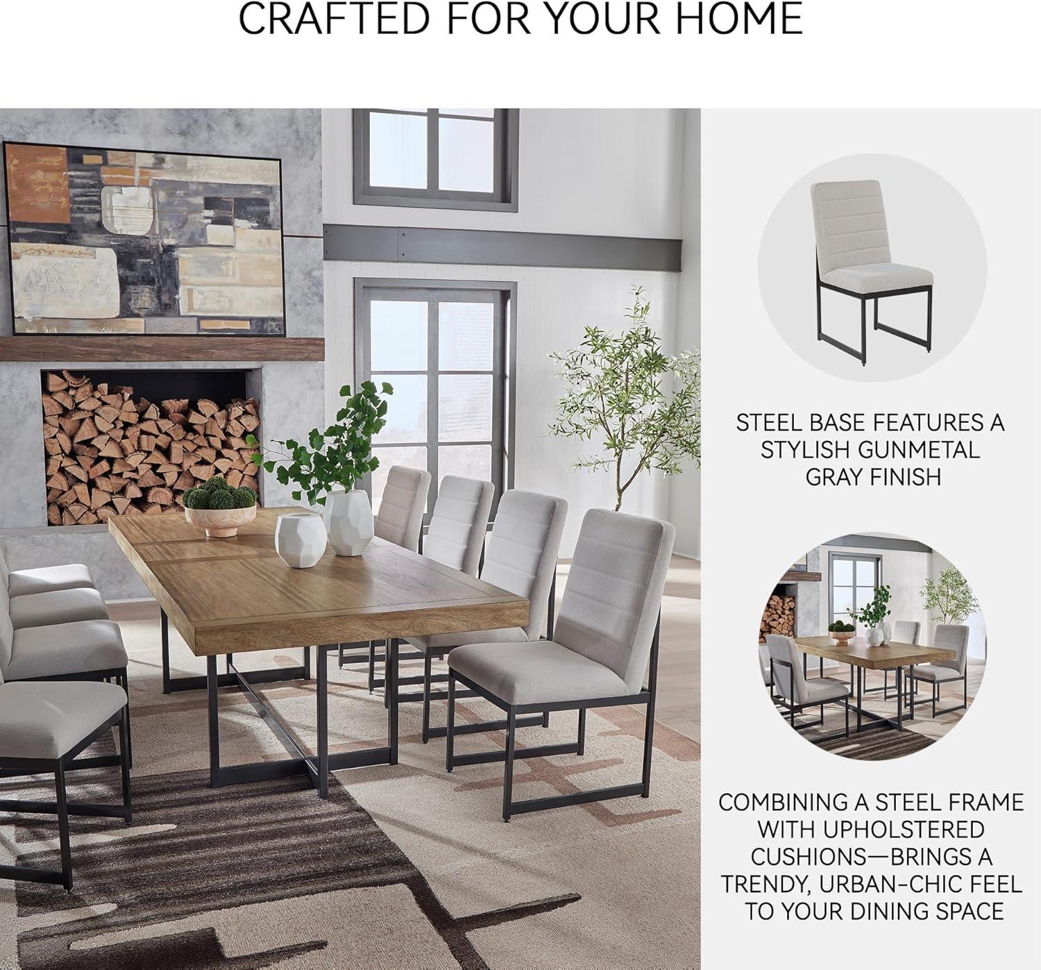 imageSignature Design by Ashley Kendamor MidCentury Modern Upholstered Dining Chair with Solid Wood Frame and Bucket Design Set of 2 Dark BrownLight Brown