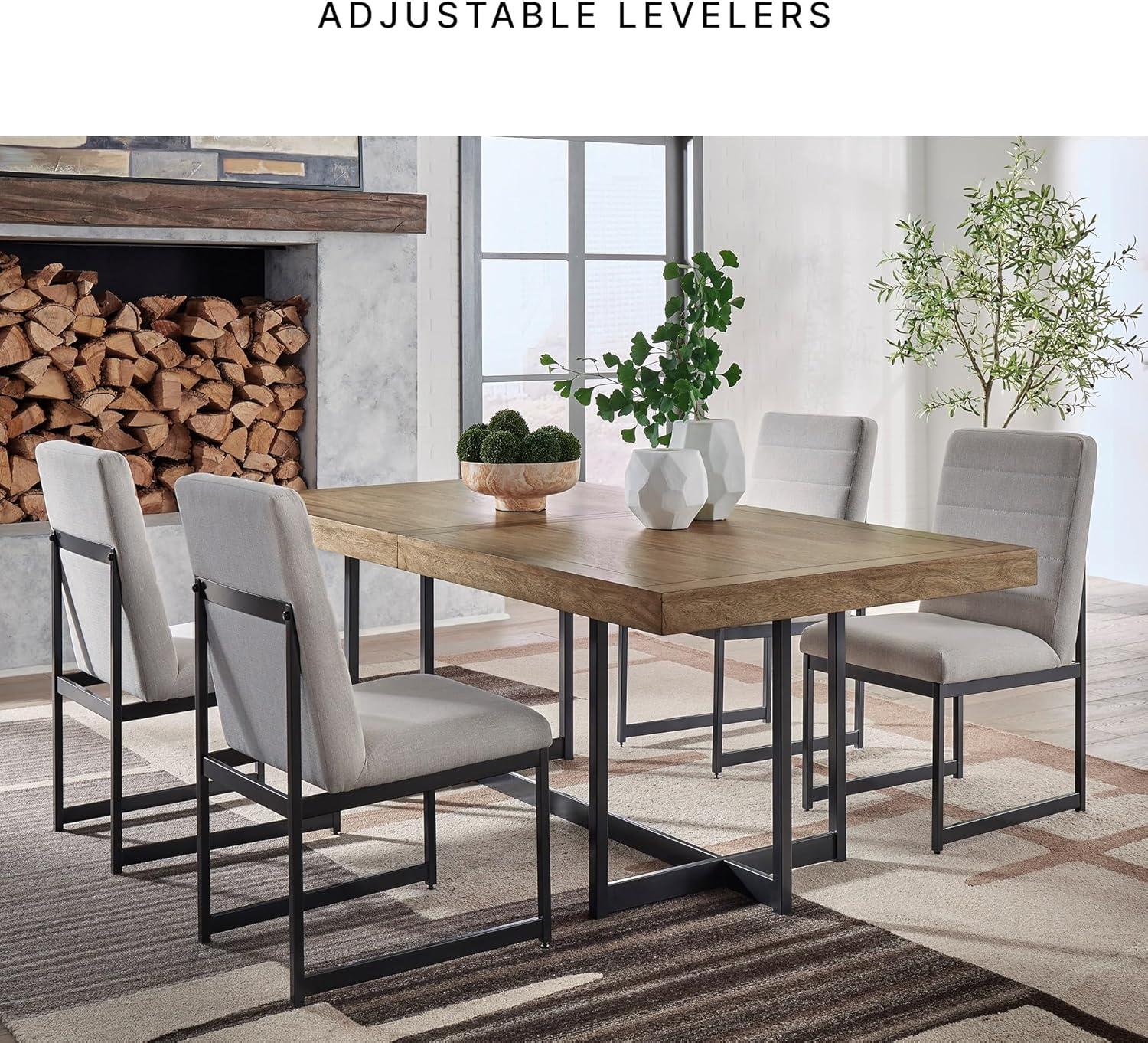 imageSignature Design by Ashley Kendamor MidCentury Modern Upholstered Dining Chair with Solid Wood Frame and Bucket Design Set of 2 Dark BrownLight Brown