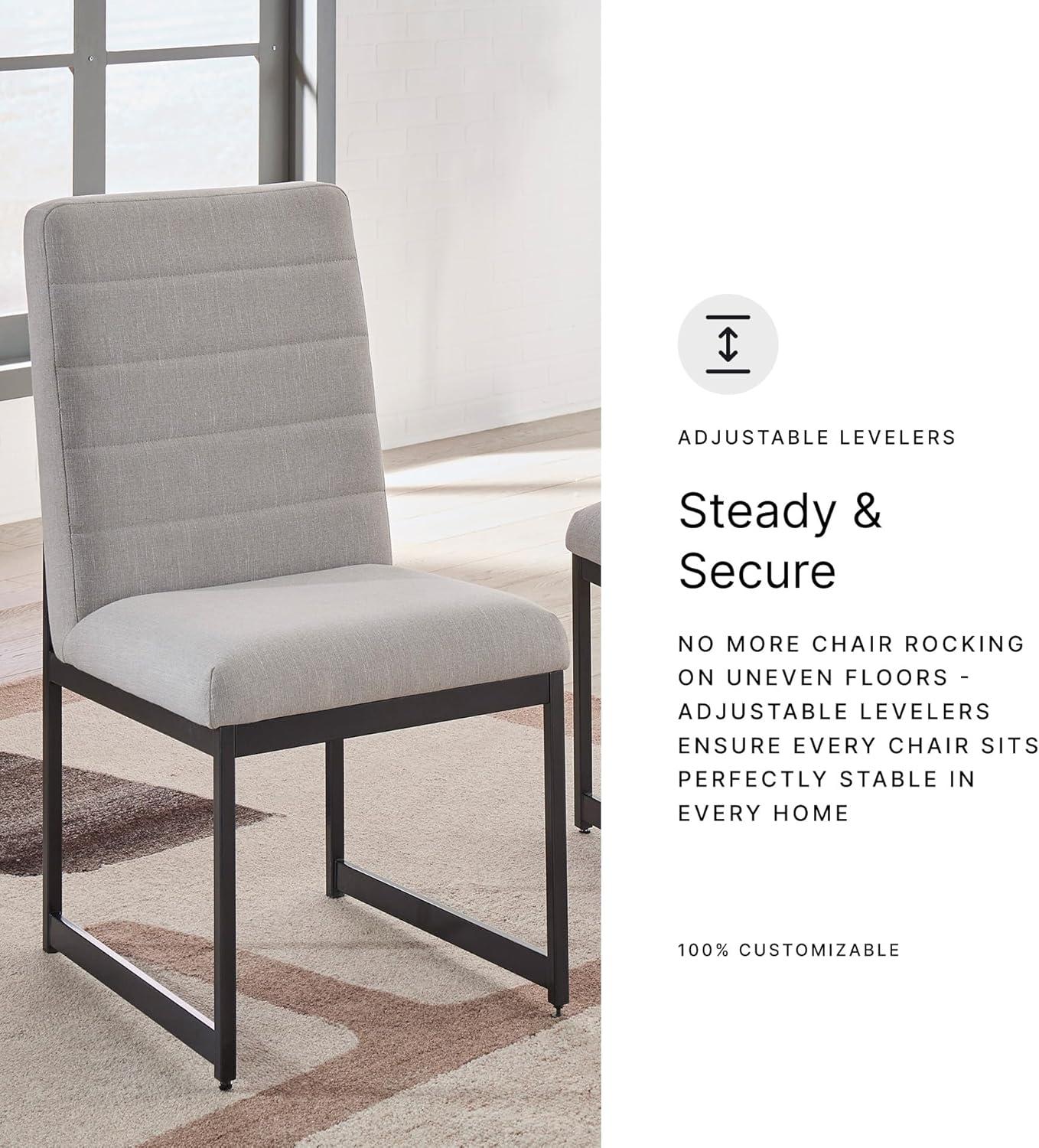 imageSignature Design by Ashley Kendamor MidCentury Modern Upholstered Dining Chair with Solid Wood Frame and Bucket Design Set of 2 Dark BrownLight Brown