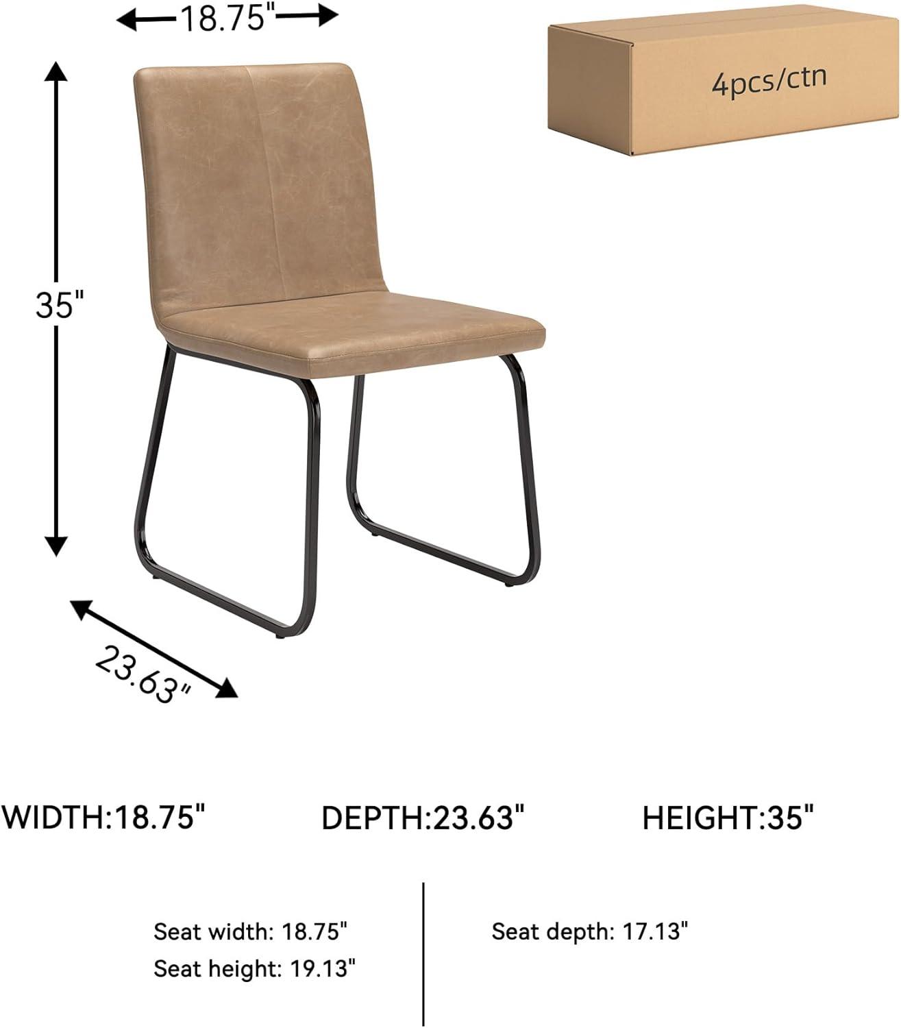 imageSignature Design by Ashley Kendamor MidCentury Modern Upholstered Dining Chair with Solid Wood Frame and Bucket Design Set of 2 Dark BrownLight Brown