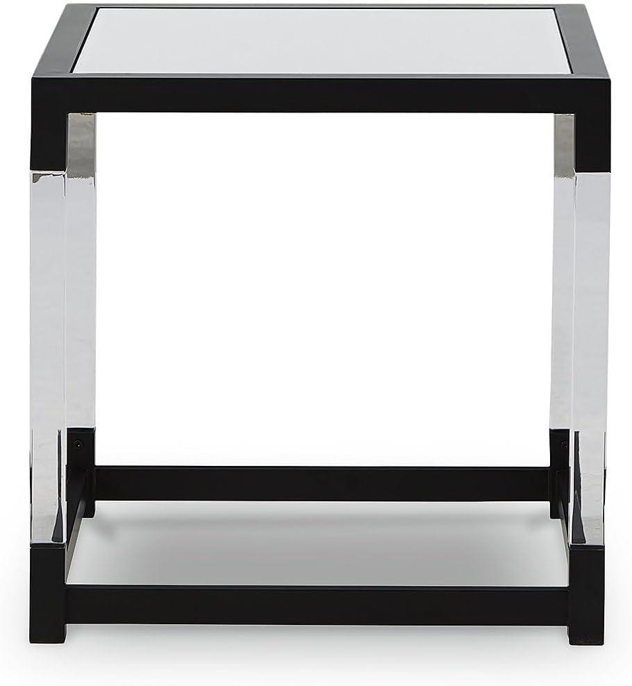 imageSignature Design by Ashley Nallynx Contemporary Glass End Table Black