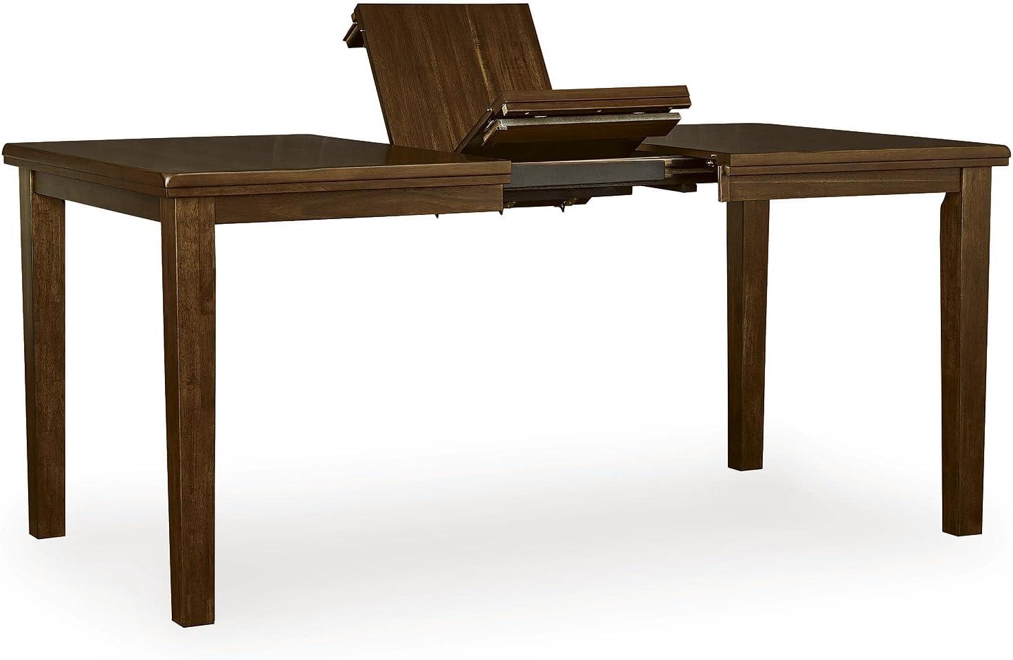 imageSignature Design by Ashley Ralene Casual Counter Height Dining Extension Table with Distressed Finish Dark Brown