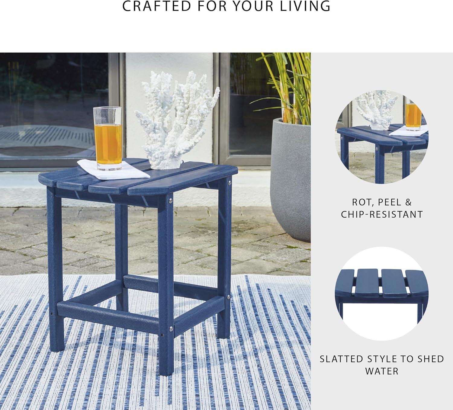 imageSignature Design by Ashley Sundown Treasure Modern Weather Resistant Outdoor End Table BlackBlue