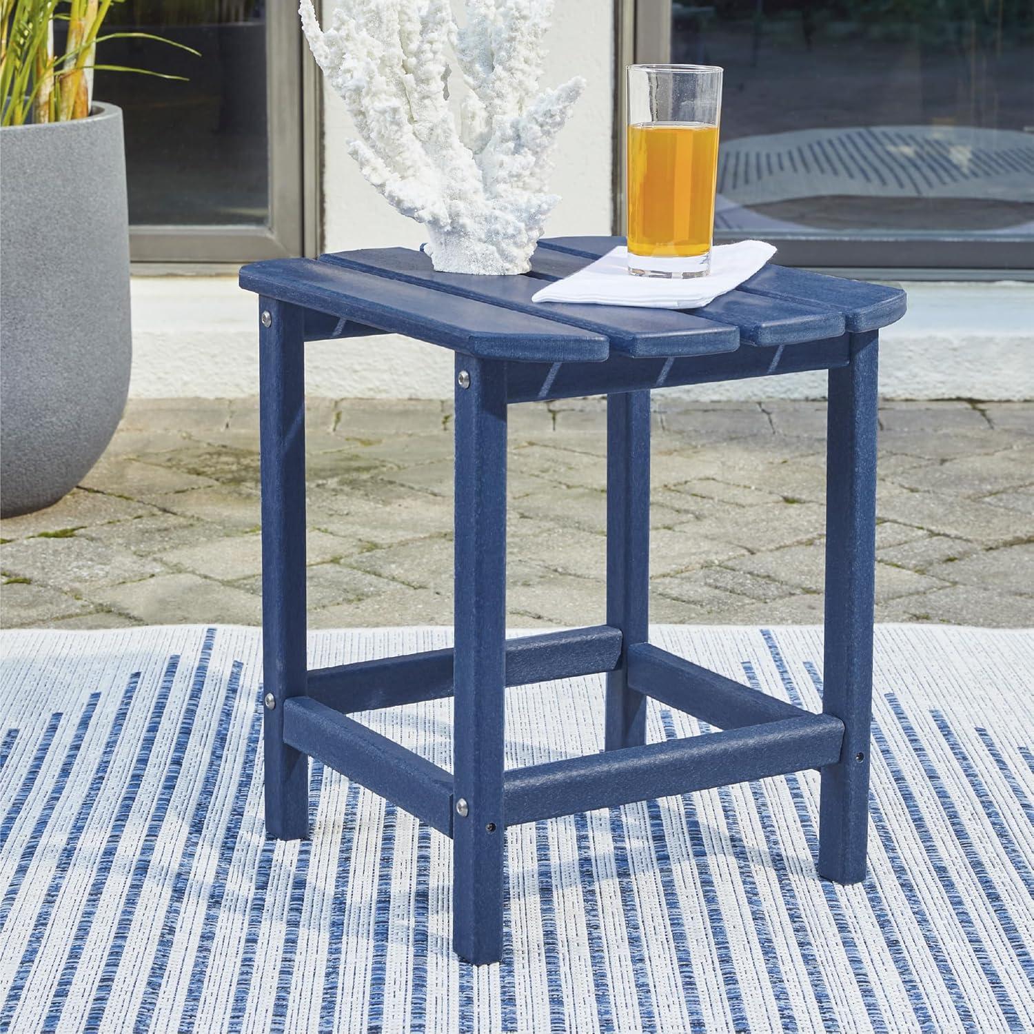 imageSignature Design by Ashley Sundown Treasure Modern Weather Resistant Outdoor End Table BlackBlue
