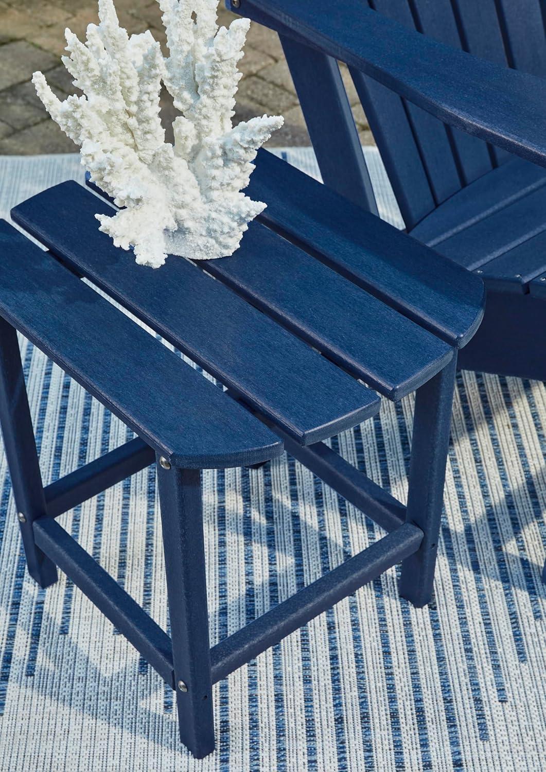 imageSignature Design by Ashley Sundown Treasure Modern Weather Resistant Outdoor End Table BlackBlue