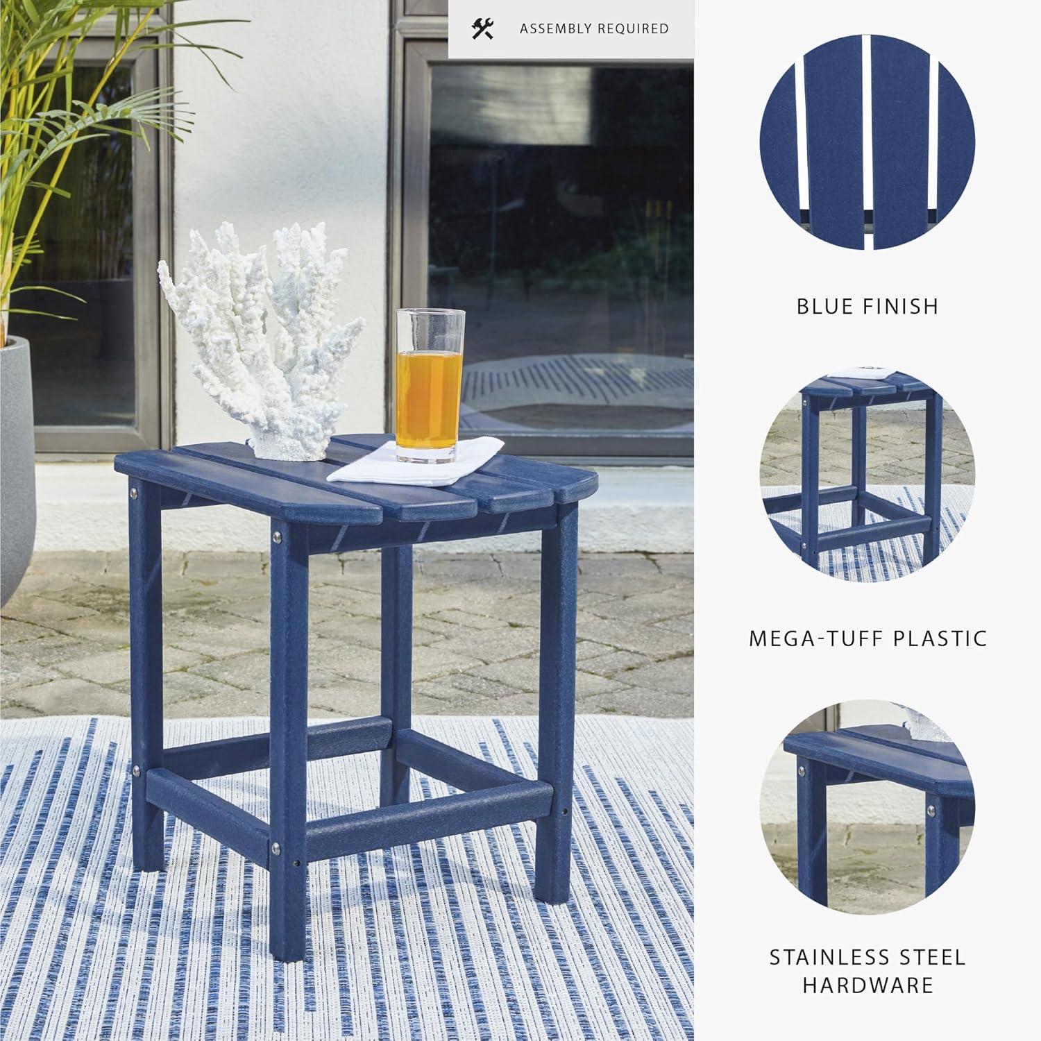 imageSignature Design by Ashley Sundown Treasure Modern Weather Resistant Outdoor End Table BlackBlue