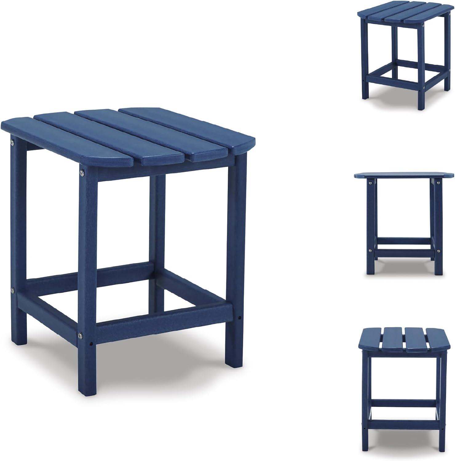 imageSignature Design by Ashley Sundown Treasure Modern Weather Resistant Outdoor End Table BlackBlue