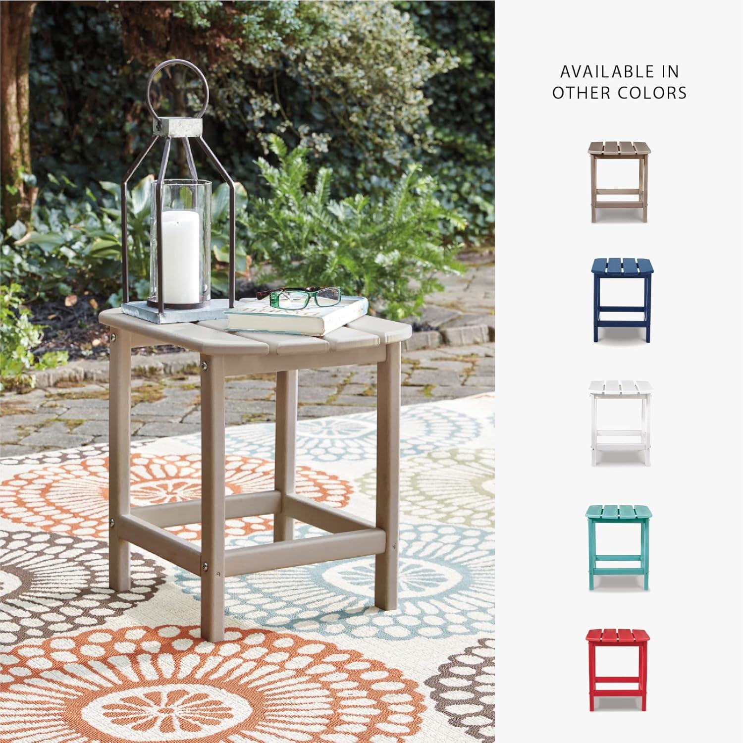 imageSignature Design by Ashley Sundown Treasure Modern Weather Resistant Outdoor End Table BlackGrey