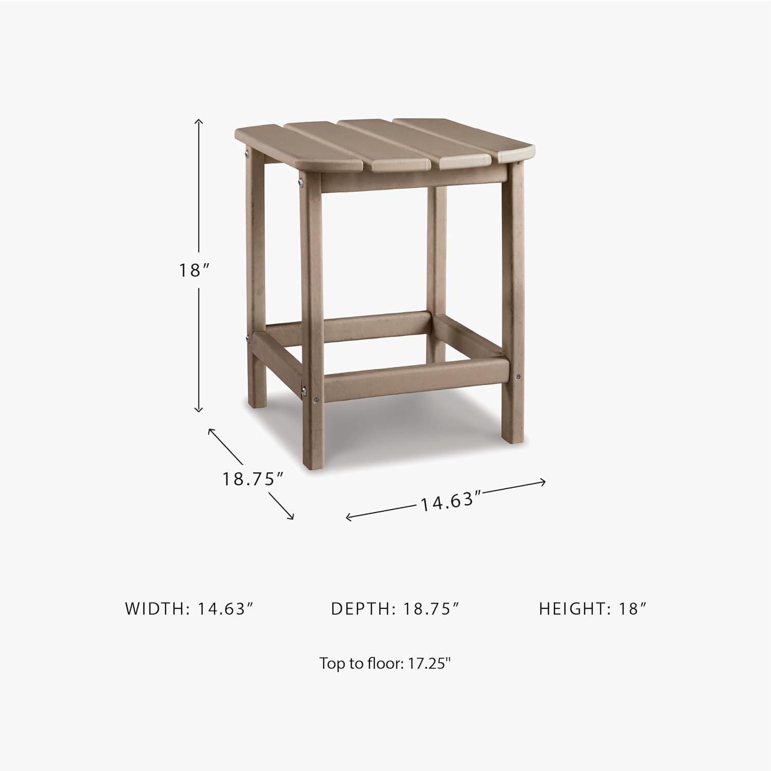 imageSignature Design by Ashley Sundown Treasure Modern Weather Resistant Outdoor End Table BlackGrey